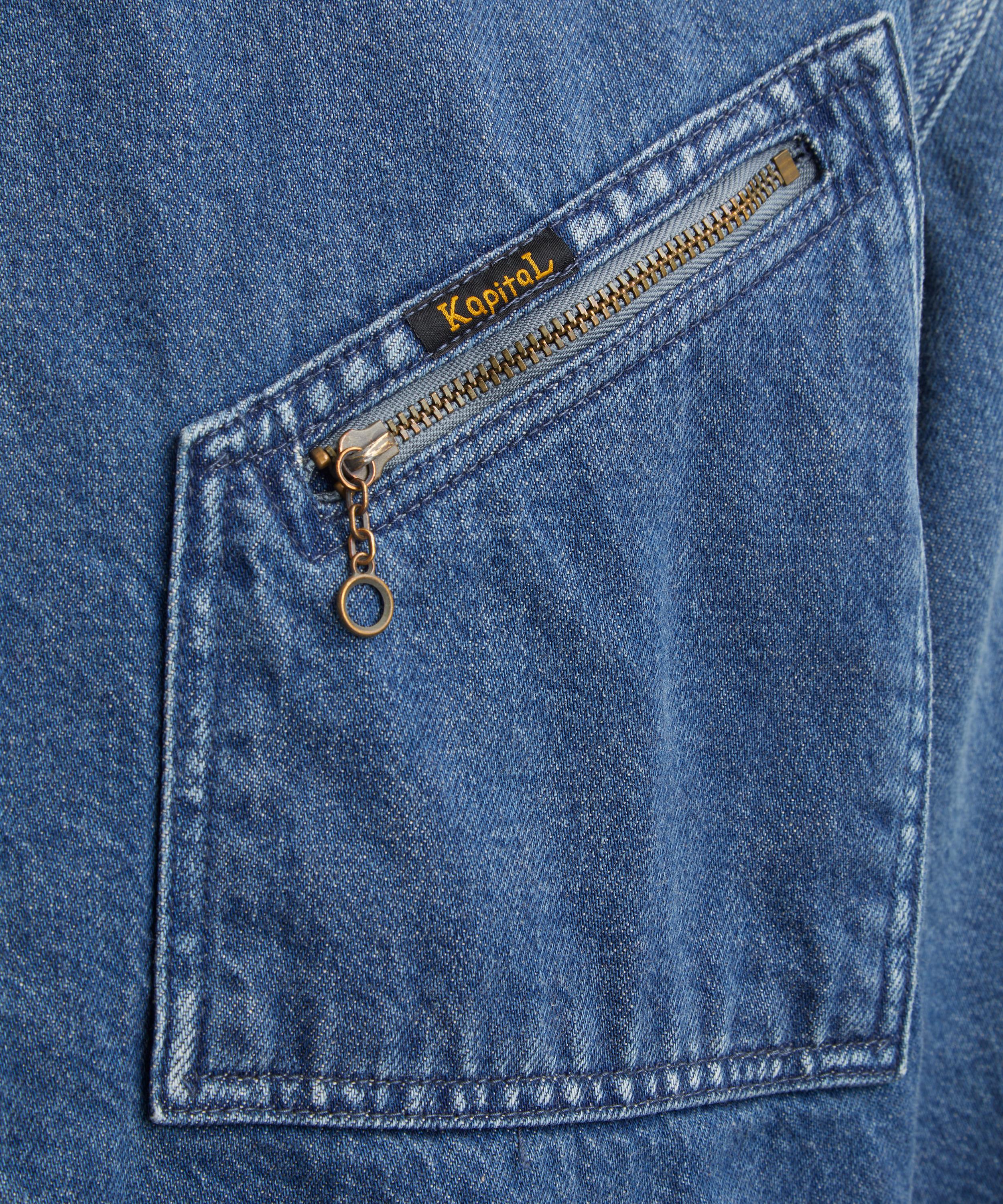 Kapital - Denim Bone Lining Reversible Zip-Up Work Jacket image number 4