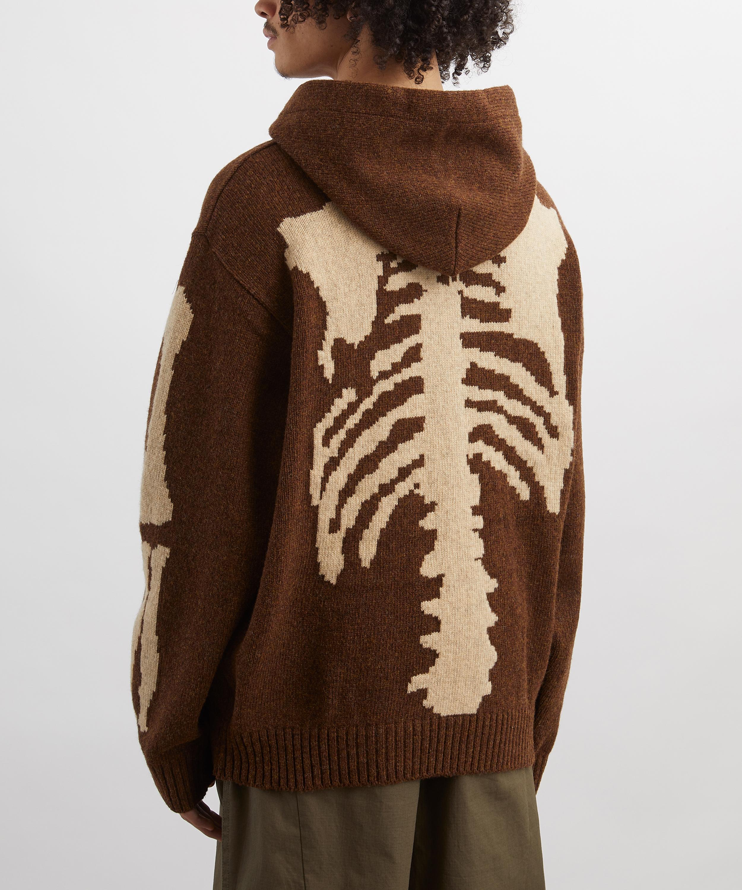 Kapital -  Wool Bone Pattern Hoodie image number 3