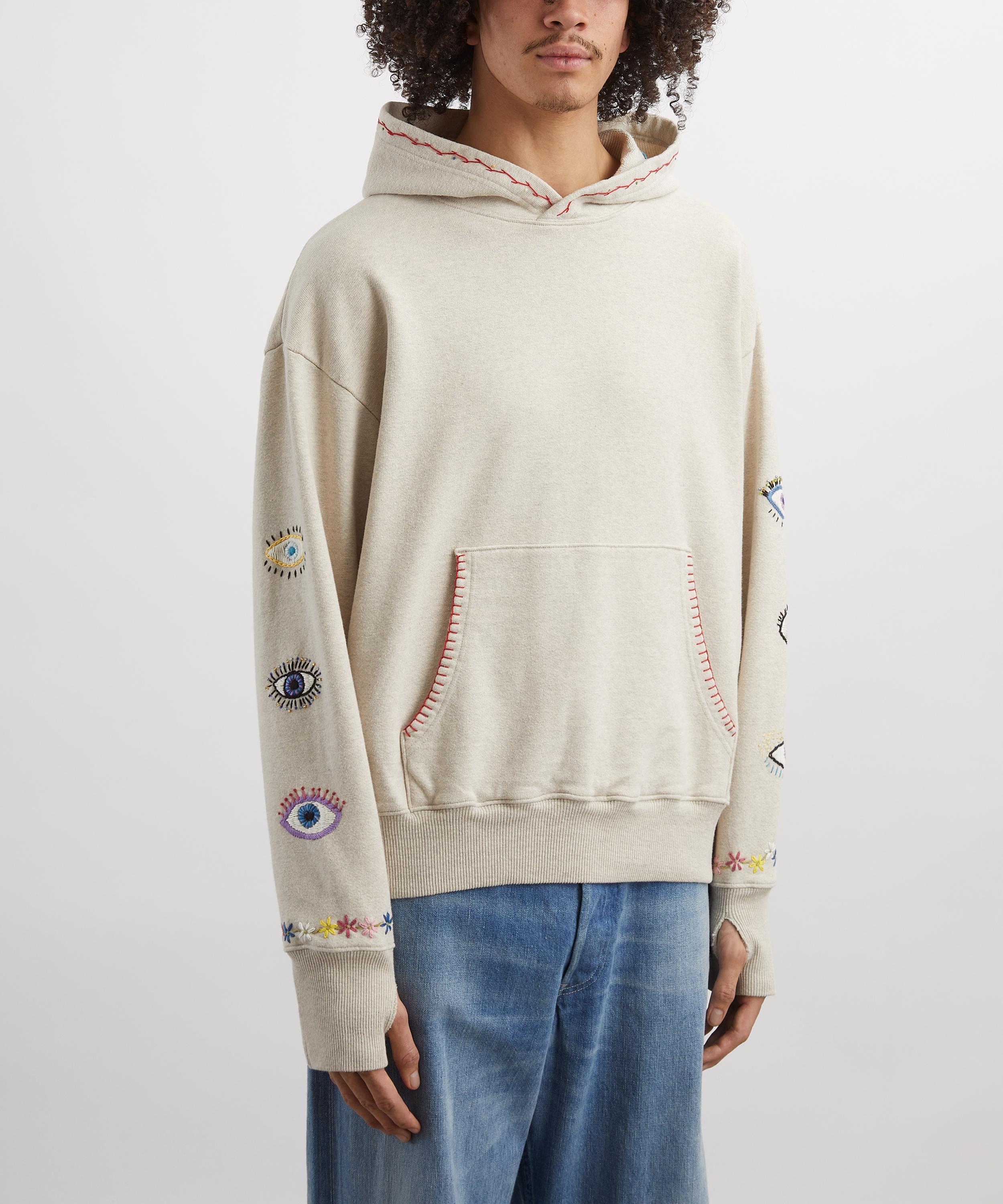 Kapital - Eye Embroidered Cotton Hoodie image number 2