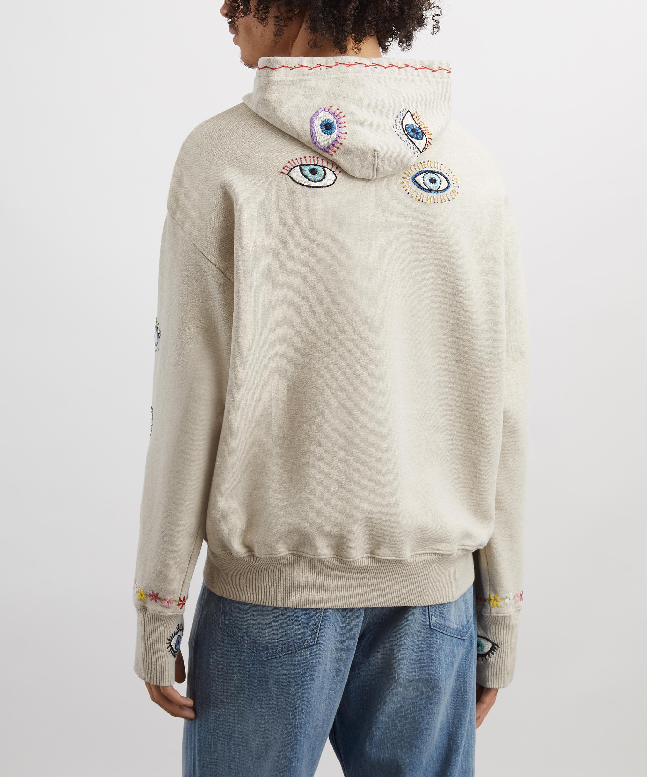 Kapital - Eye Embroidered Cotton Hoodie image number 3