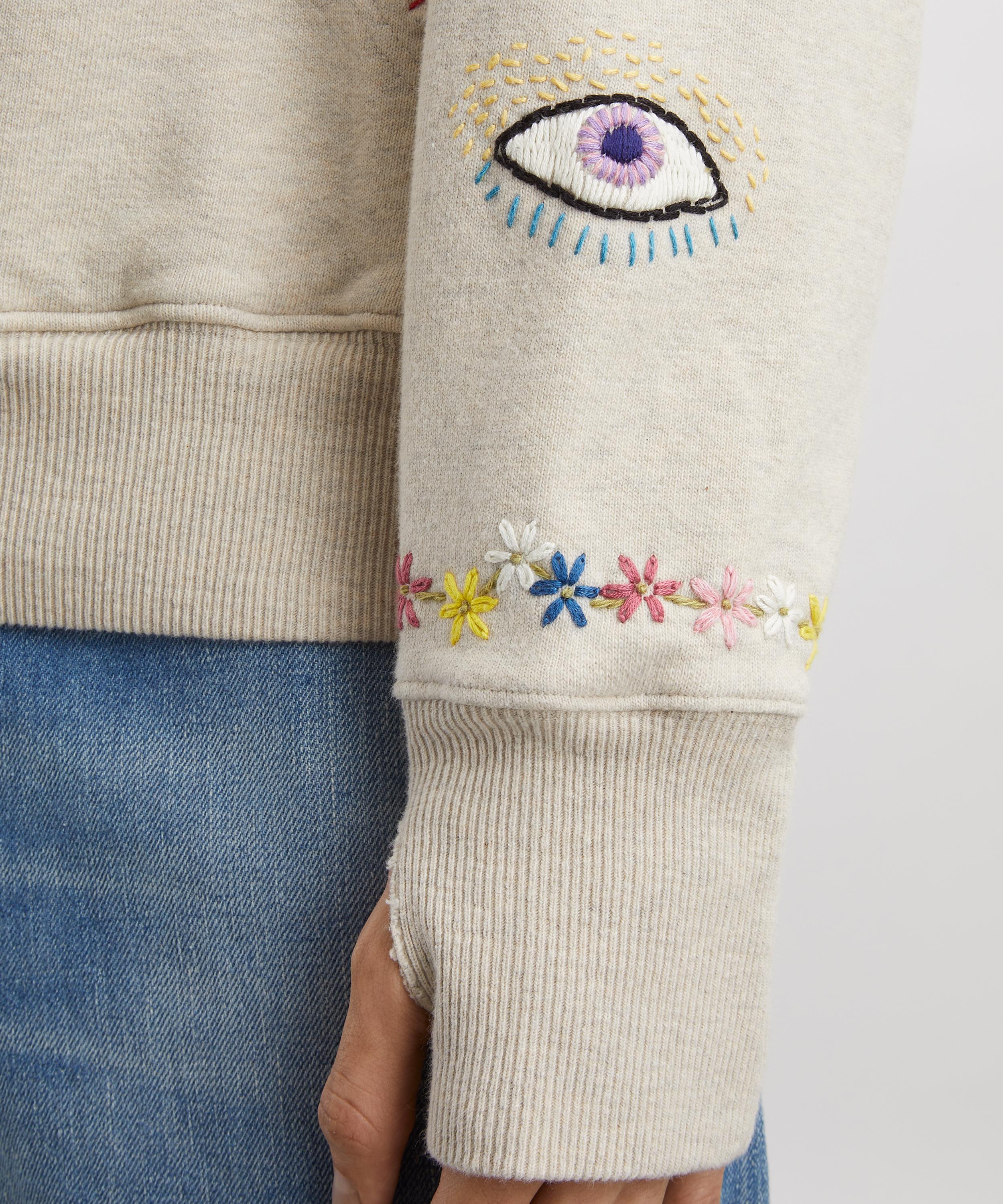 Kapital - Eye Embroidered Cotton Hoodie image number 4