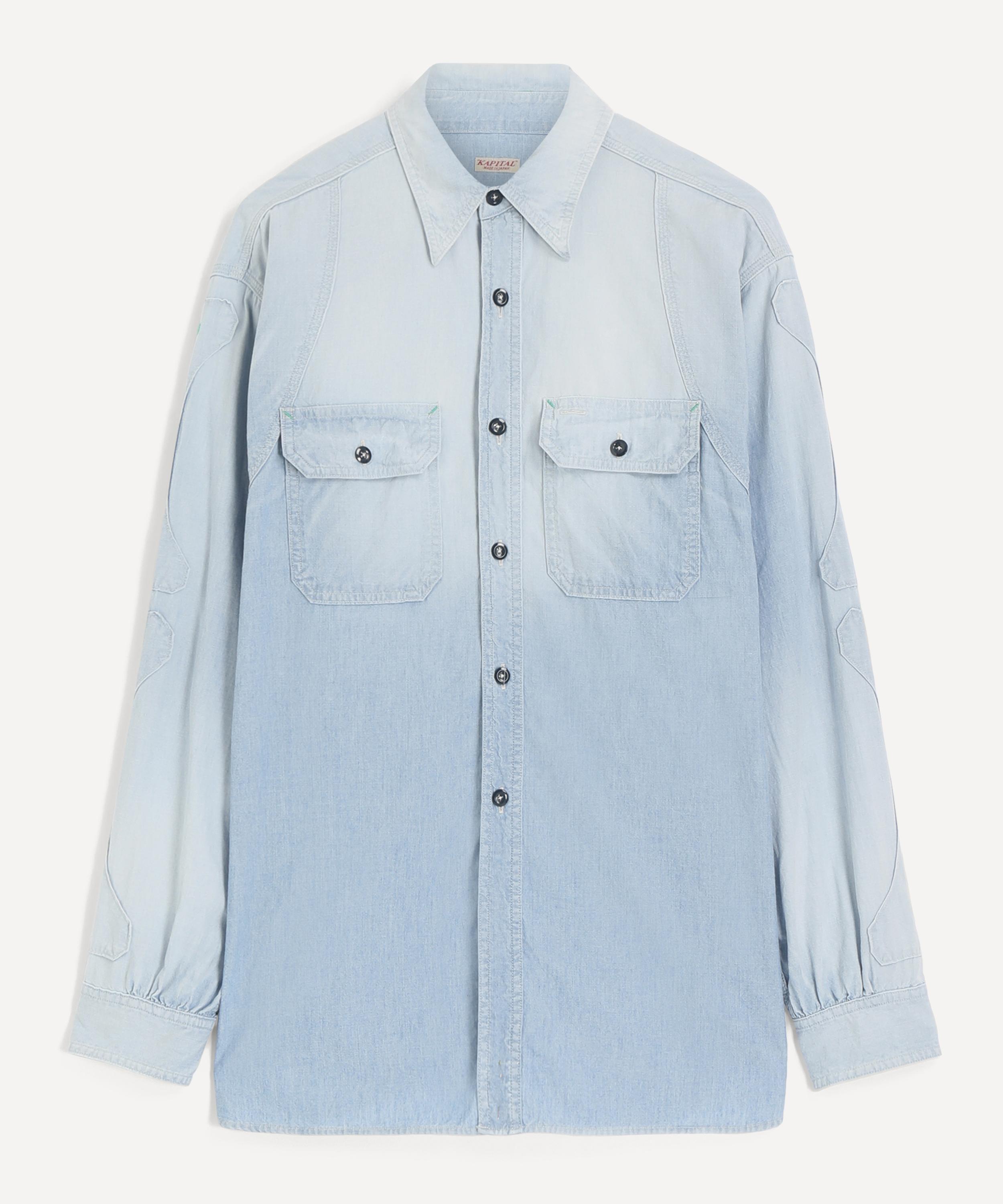 Kapital - Chambray BONE Patch Ventilator Denim Shirt
