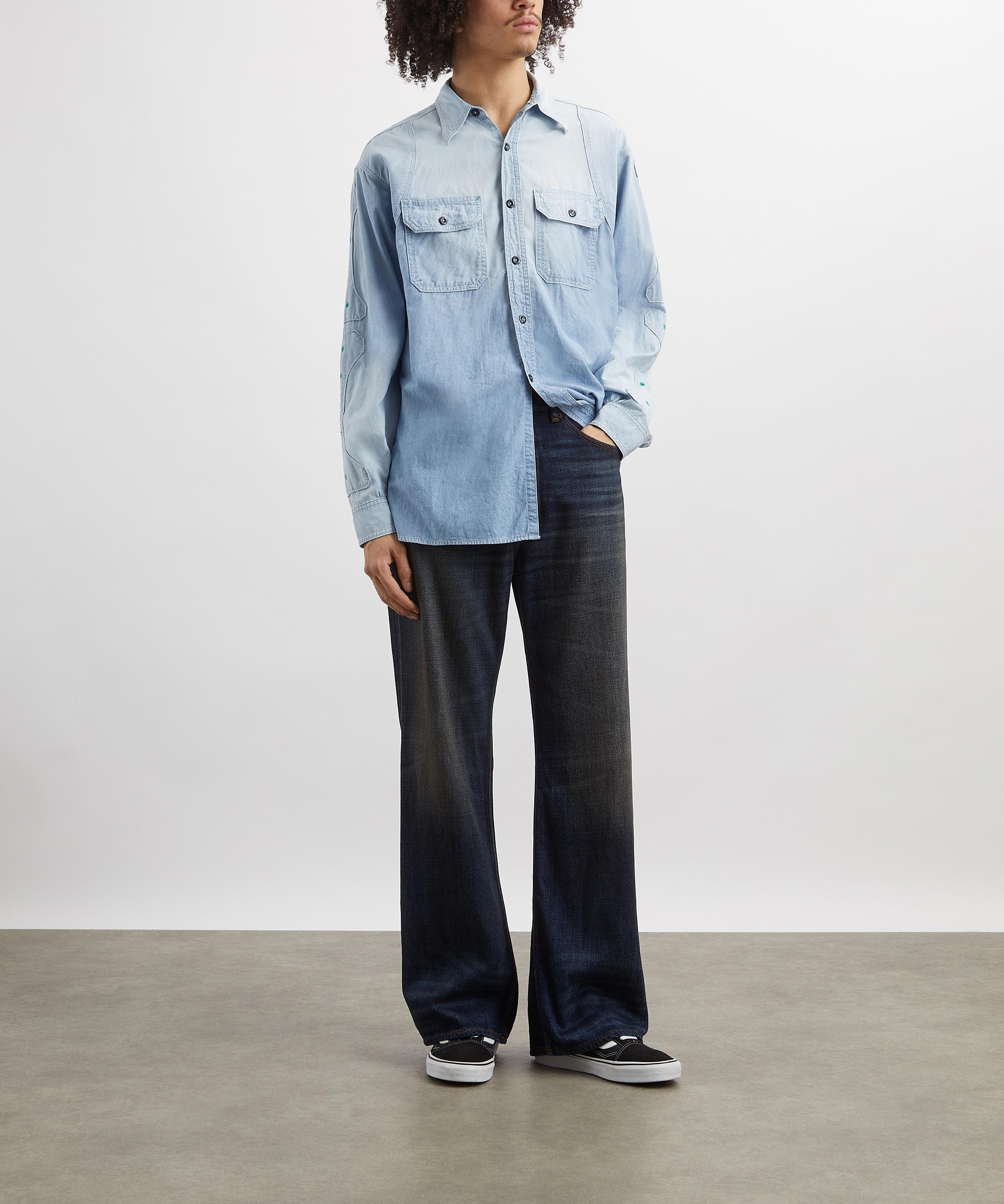 Kapital - Chambray BONE Patch Ventilator Denim Shirt image number 1