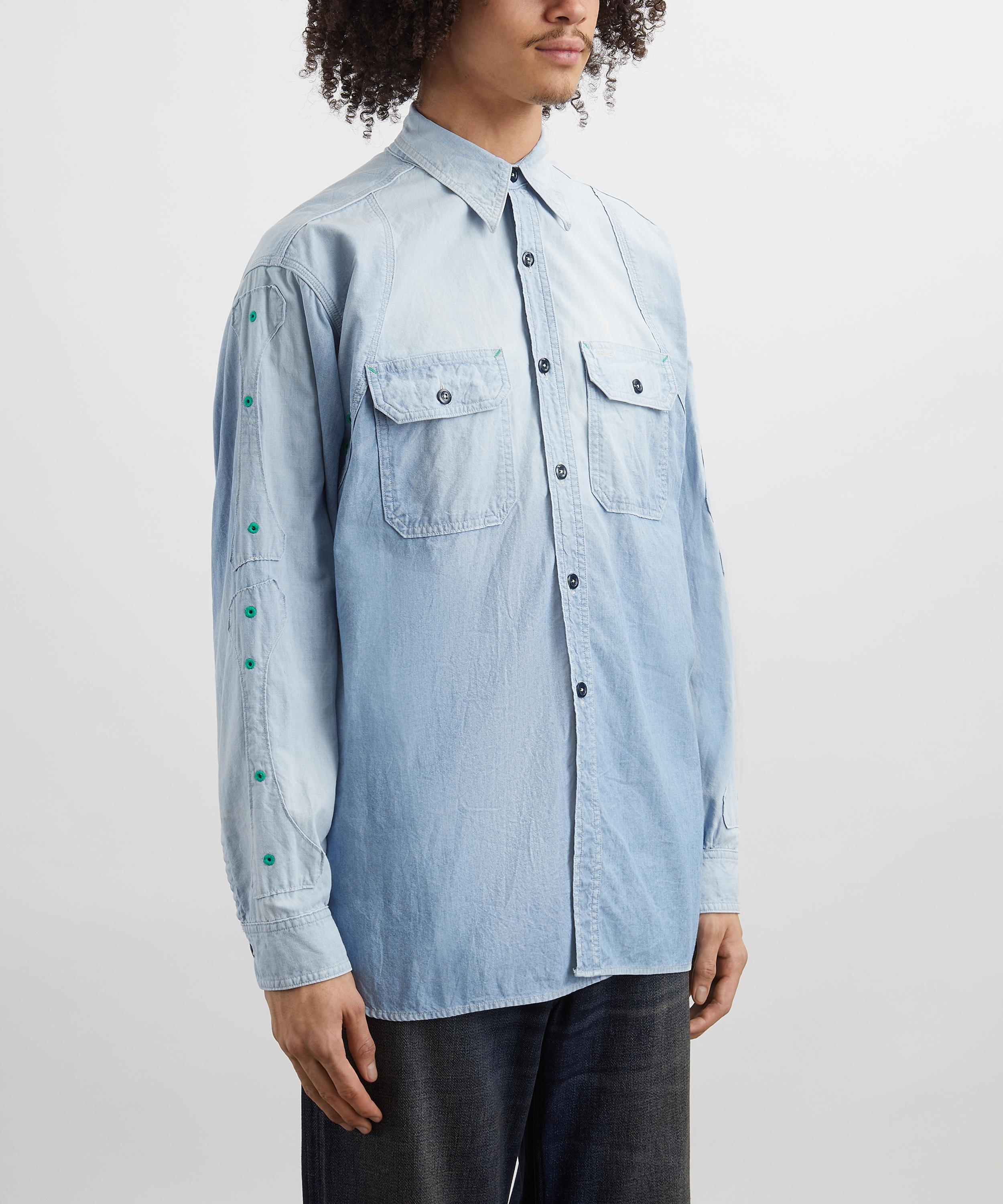 Kapital - Chambray BONE Patch Ventilator Denim Shirt image number 2