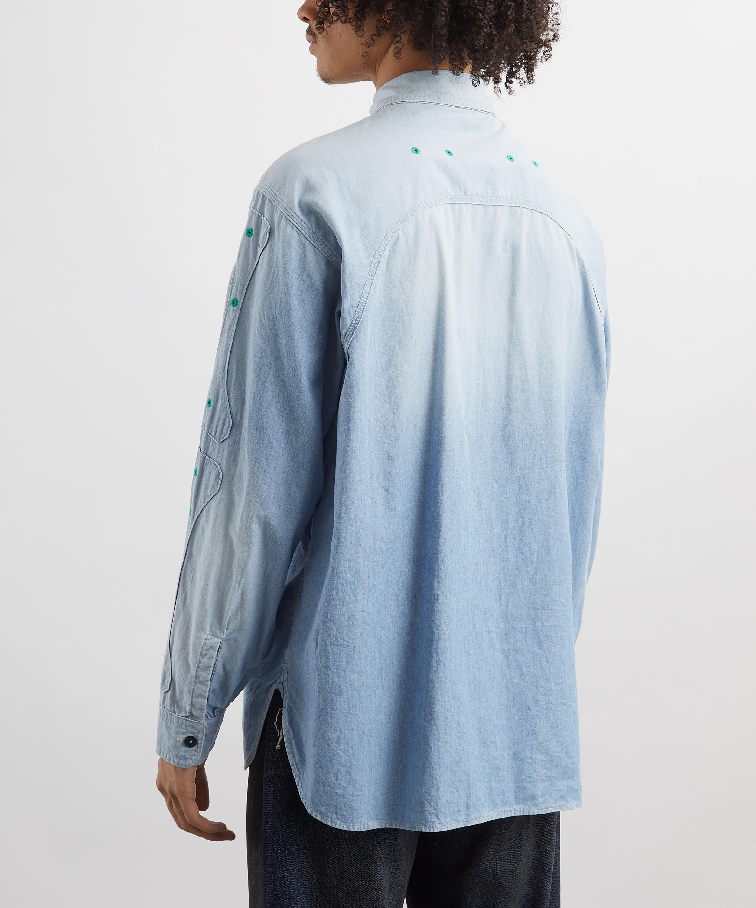 Kapital - Chambray BONE Patch Ventilator Denim Shirt image number 3