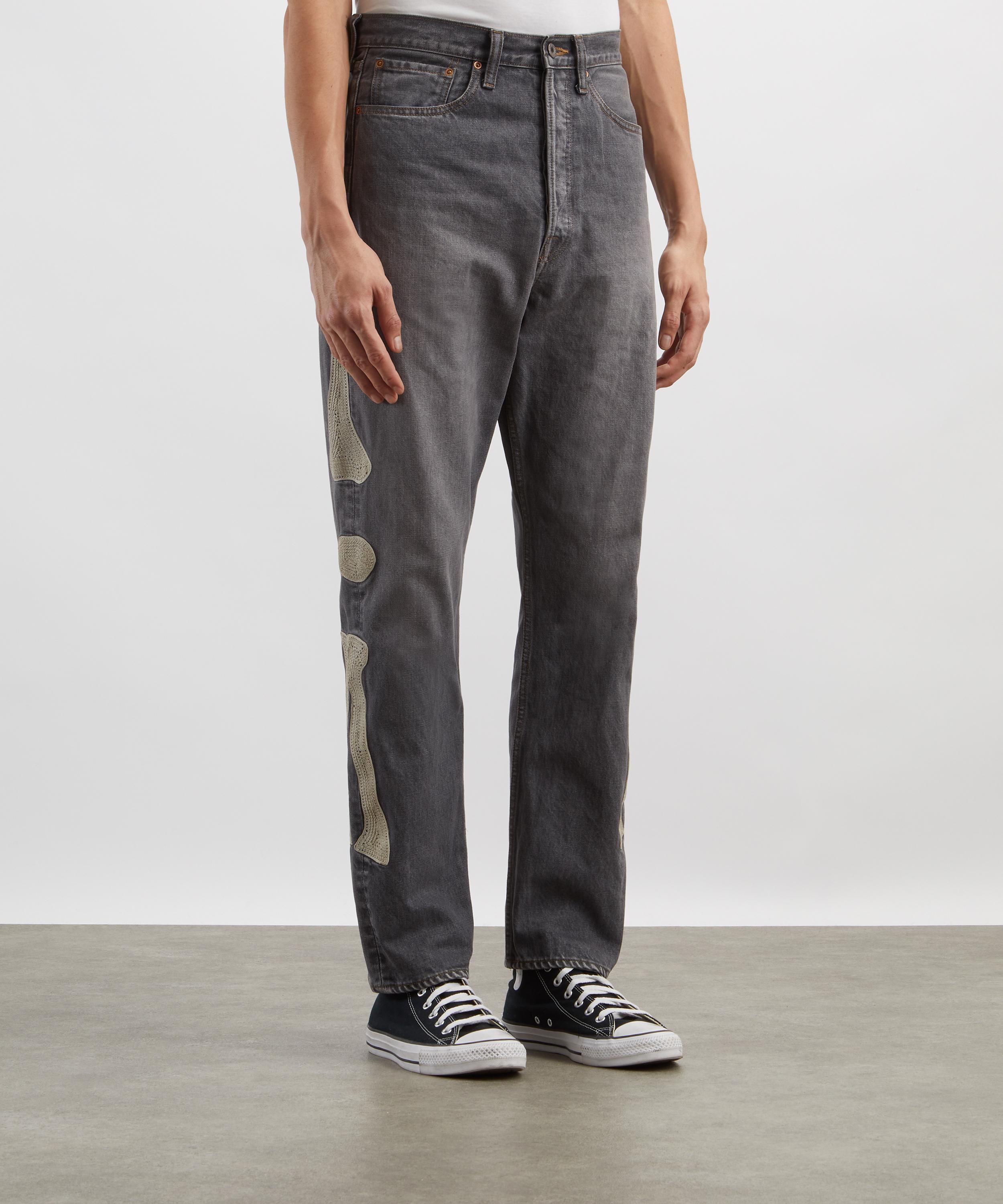 Kapital - Black 12oz Denim Mexican Tuxedo 5P Okagilly Jeans image number 2