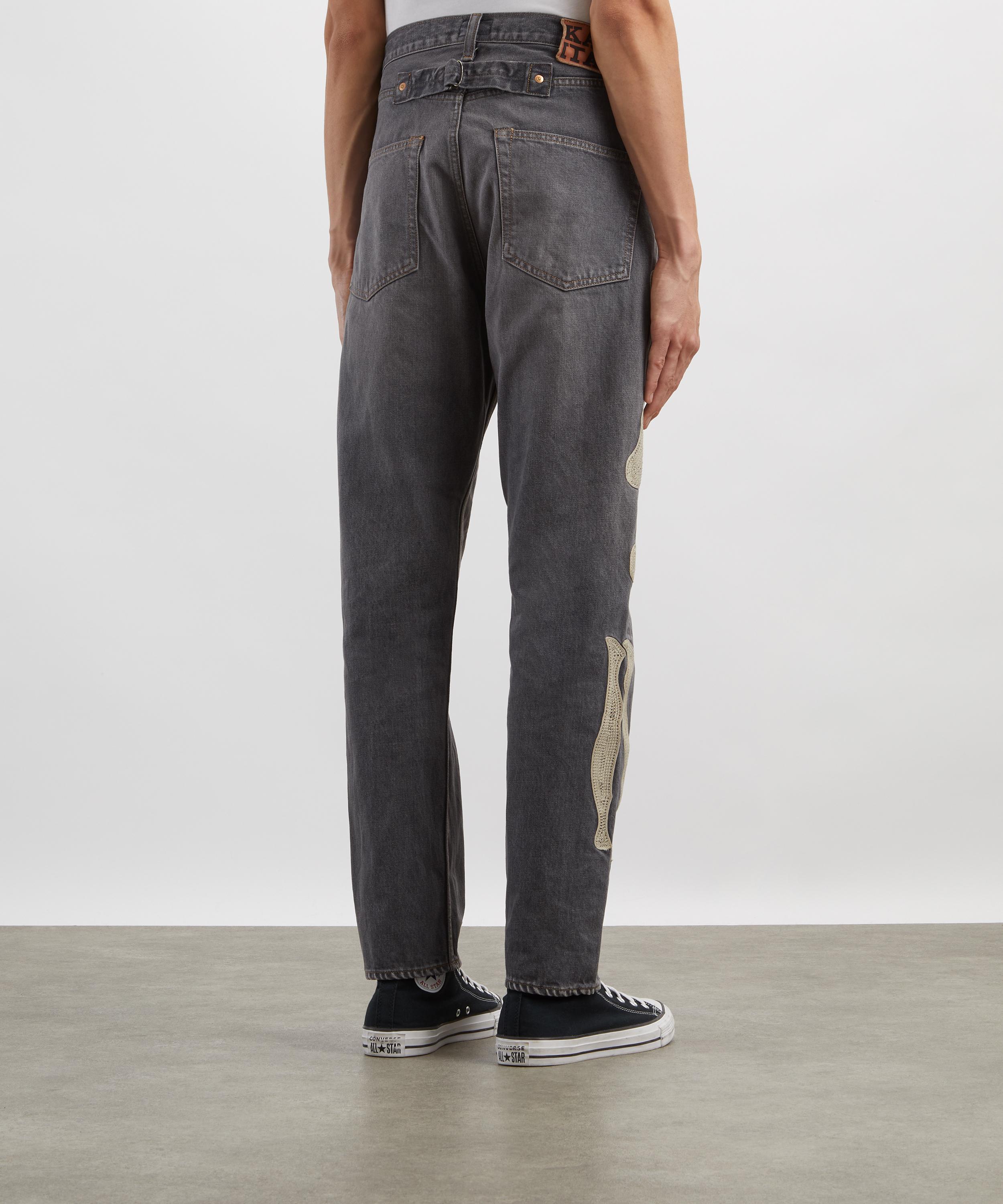 Kapital - Black 12oz Denim Mexican Tuxedo 5P Okagilly Jeans image number 3