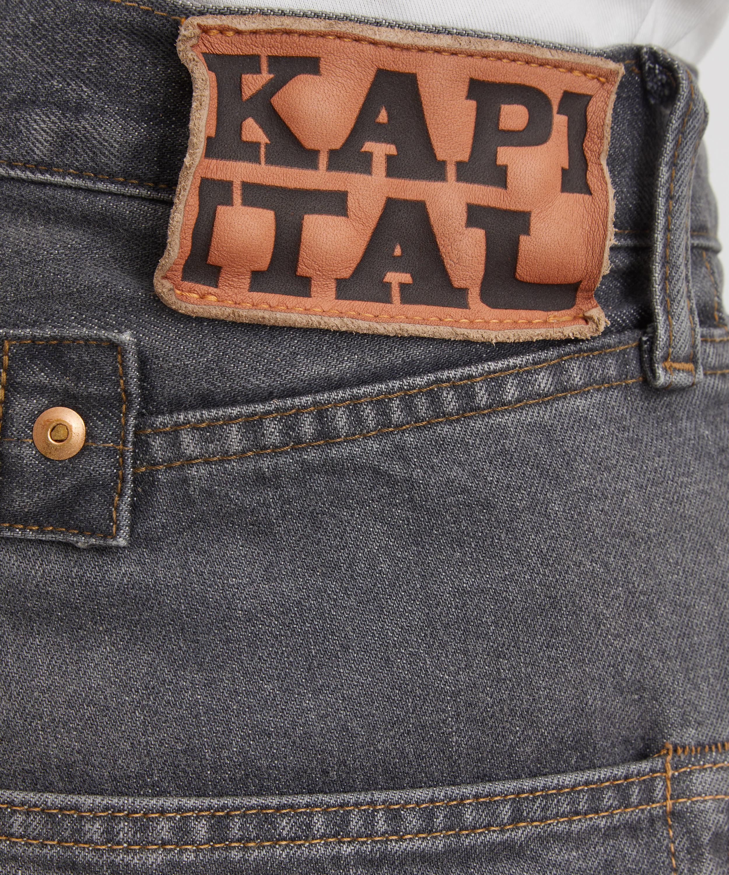 Kapital - Black 12oz Denim Mexican Tuxedo 5P Okagilly Jeans image number 4