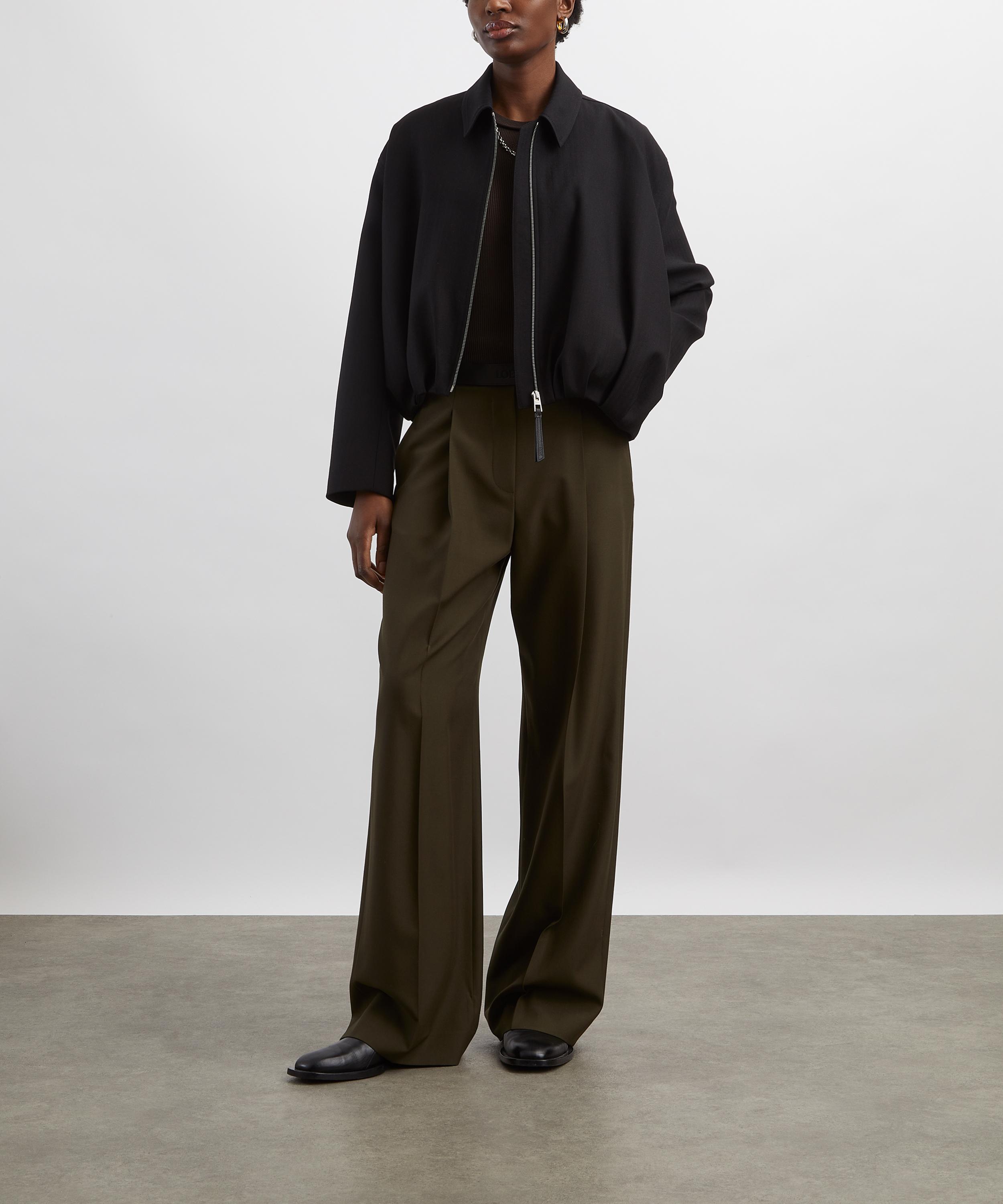 Loewe - Khaki Wool Trousers image number 1