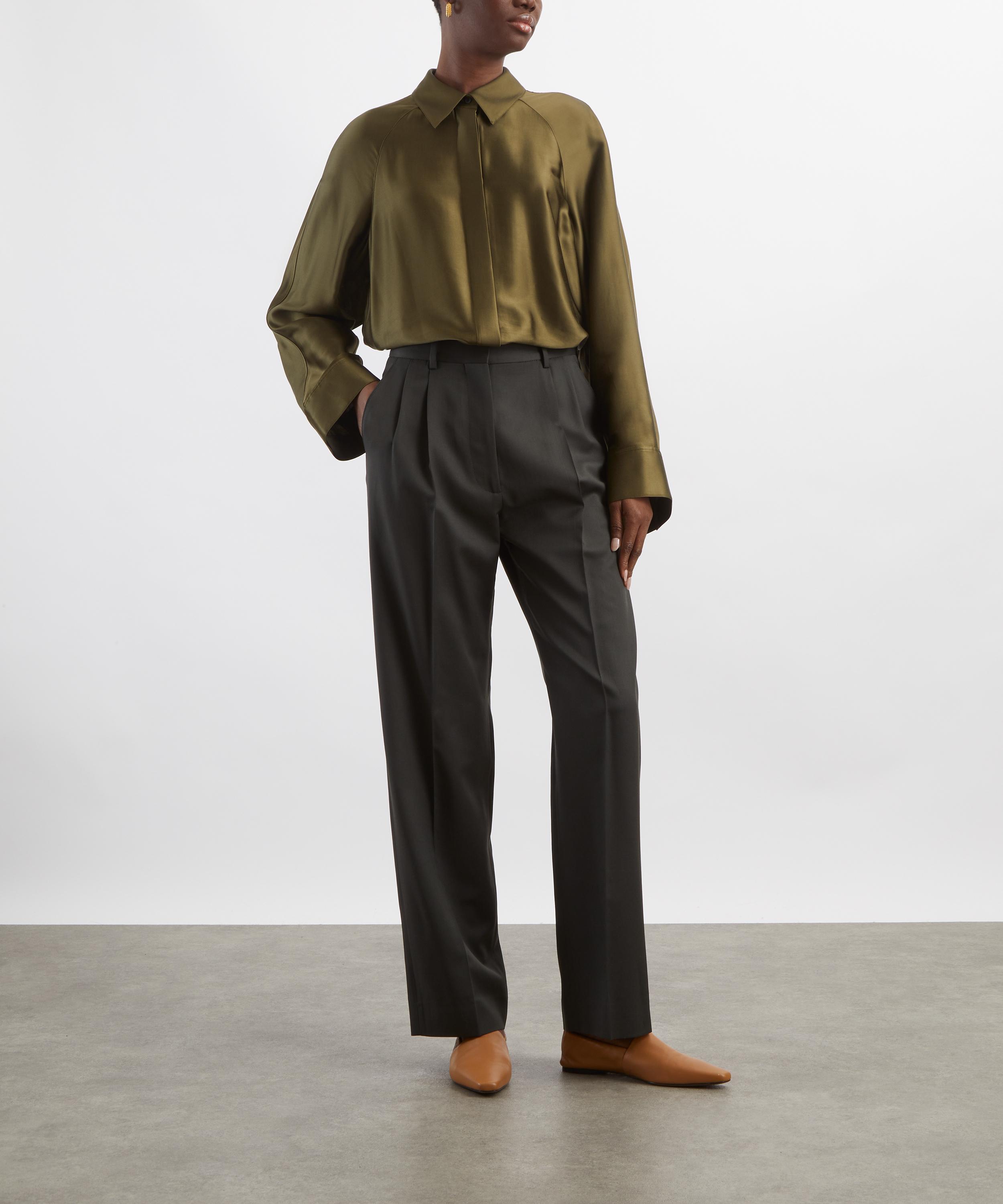 Loewe - Khaki Green Cape Shirt image number 1