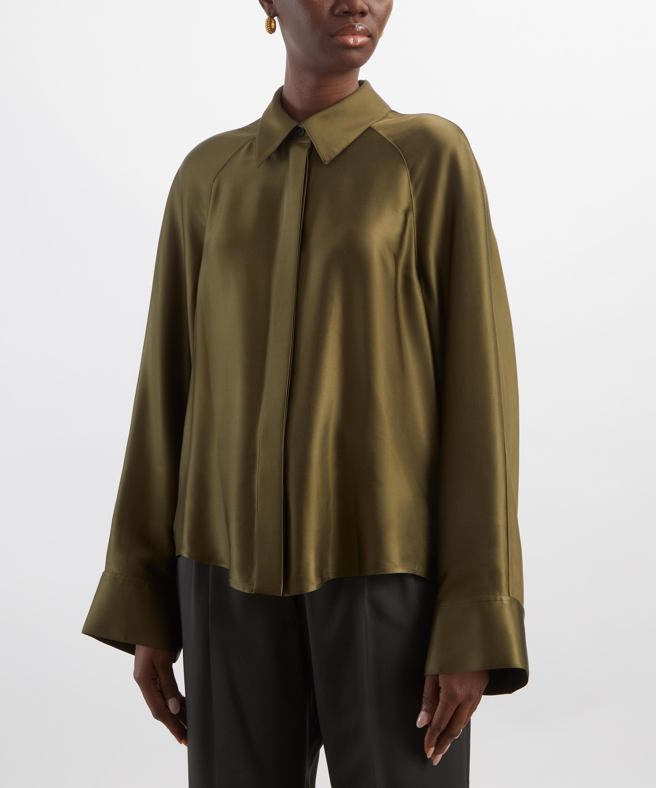 Loewe - Khaki Green Cape Shirt image number 2