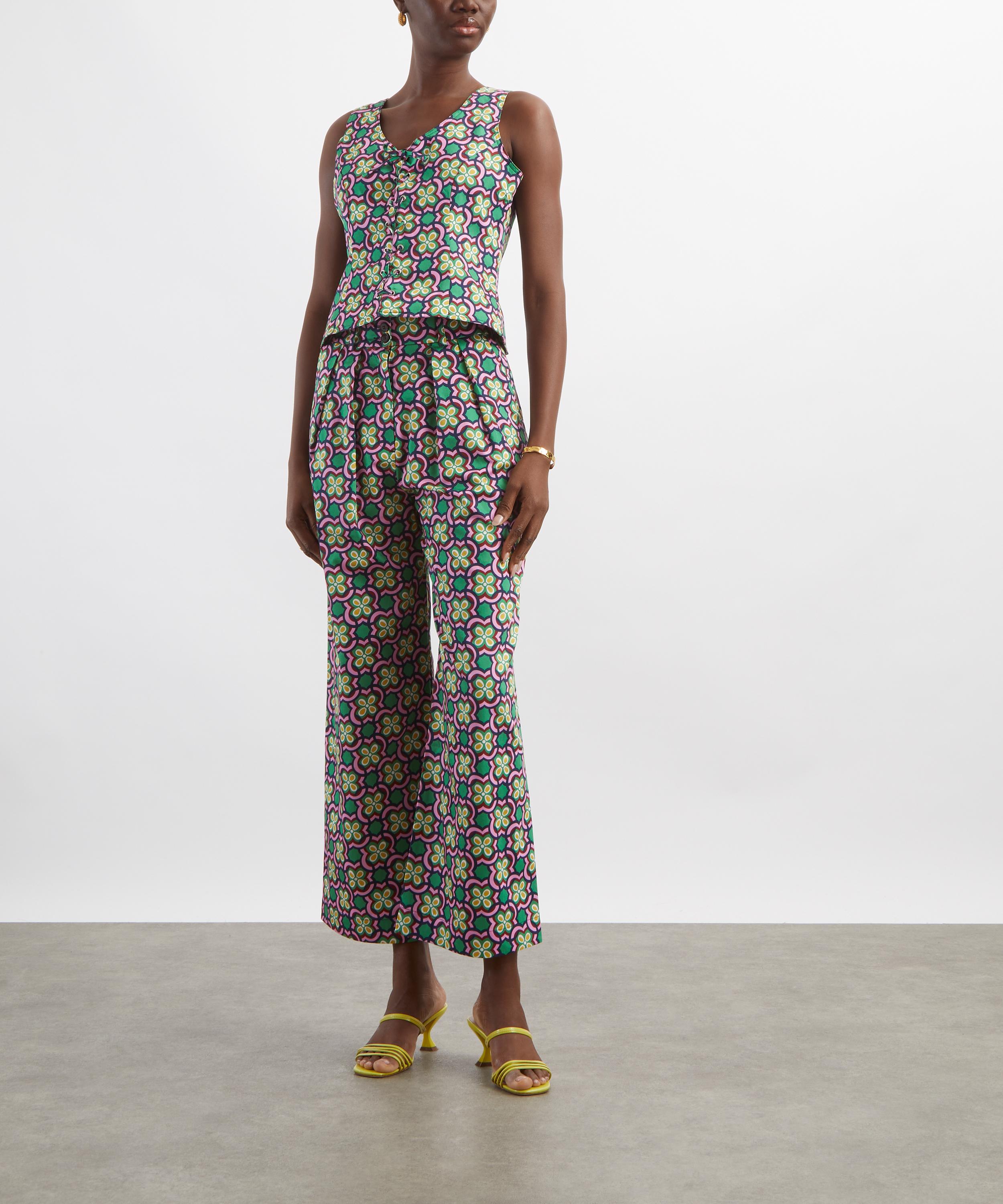 Maria de la Orden - Chestnut Liberty Daisy Link Trousers image number 1