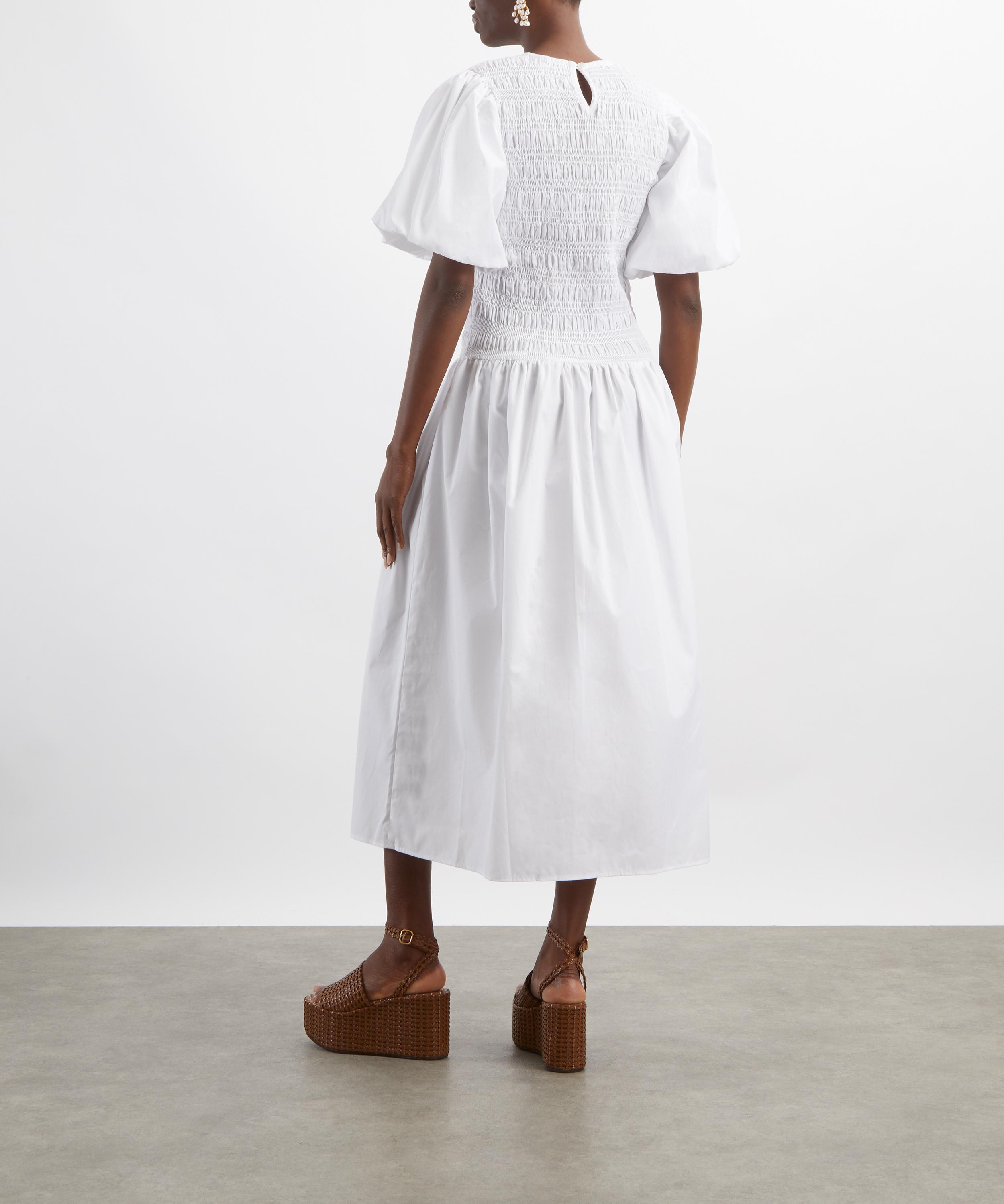 Maria de la Orden - Diana White Long Smocked Dress image number 3