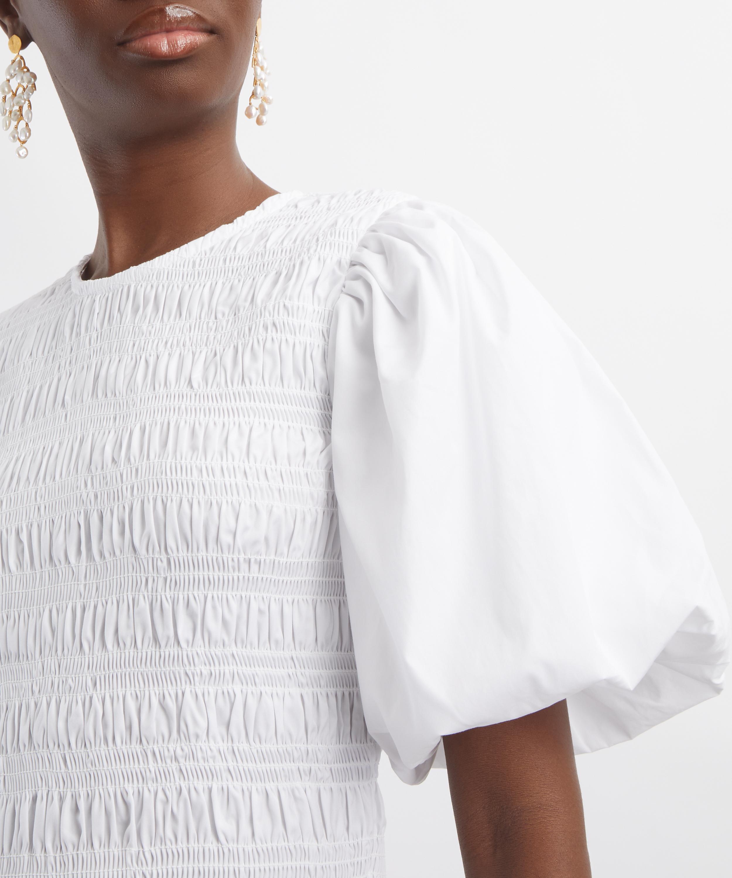 Maria de la Orden - Diana White Long Smocked Dress image number 4