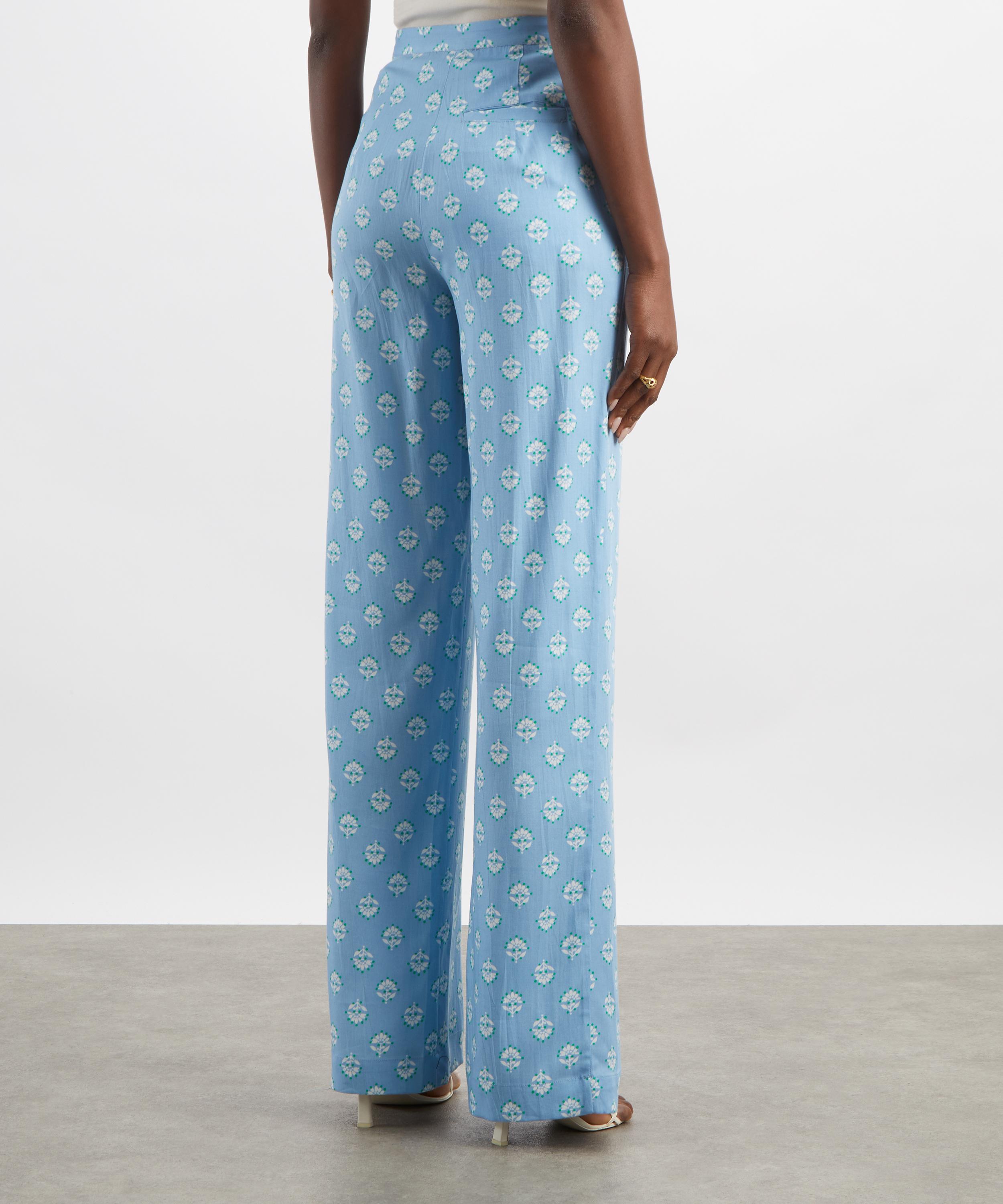 Maria de la Orden - Lova Blue Flowers Trousers image number 3