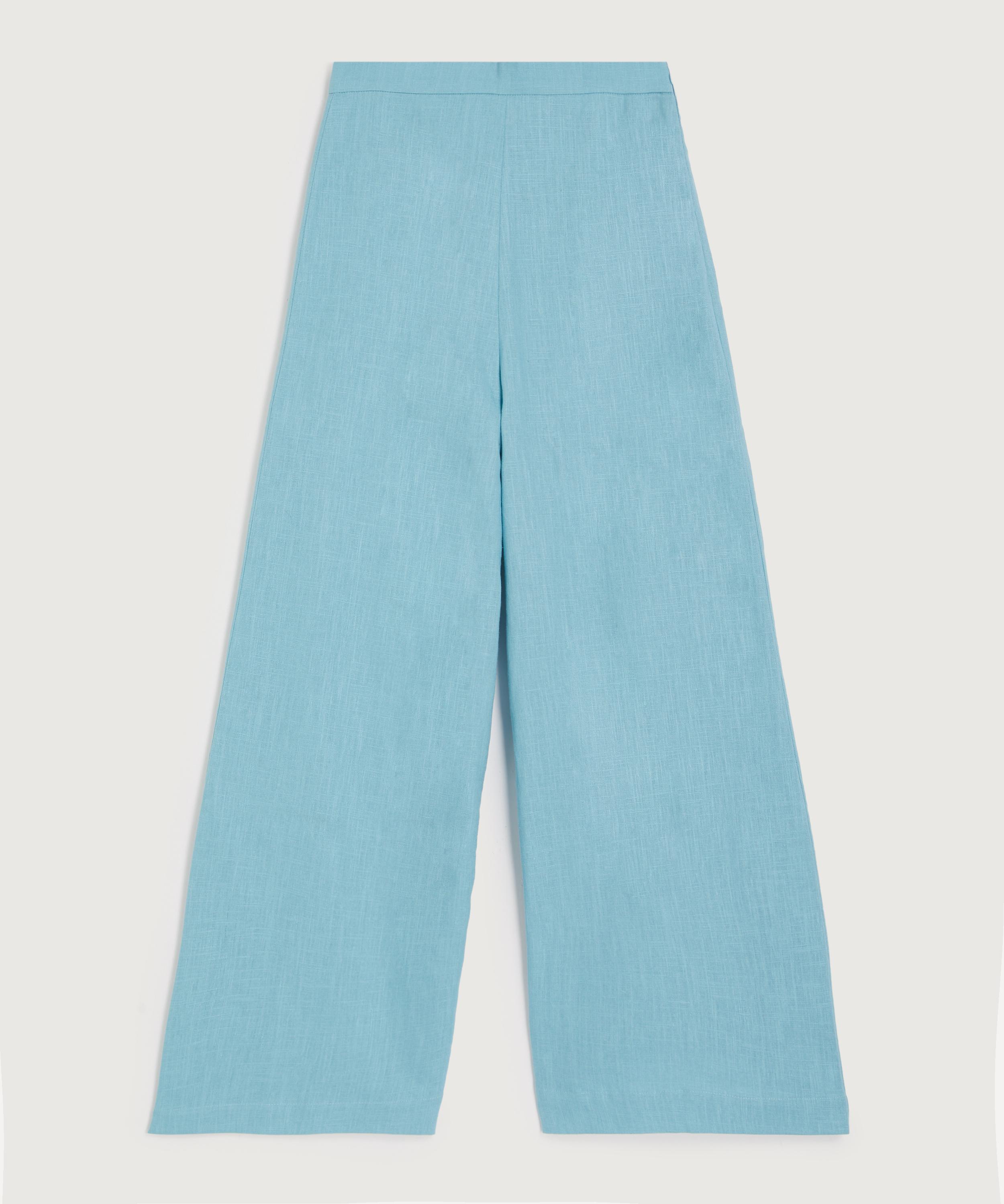 Maria de la Orden - Paradis Light Blue Linen Trousers
