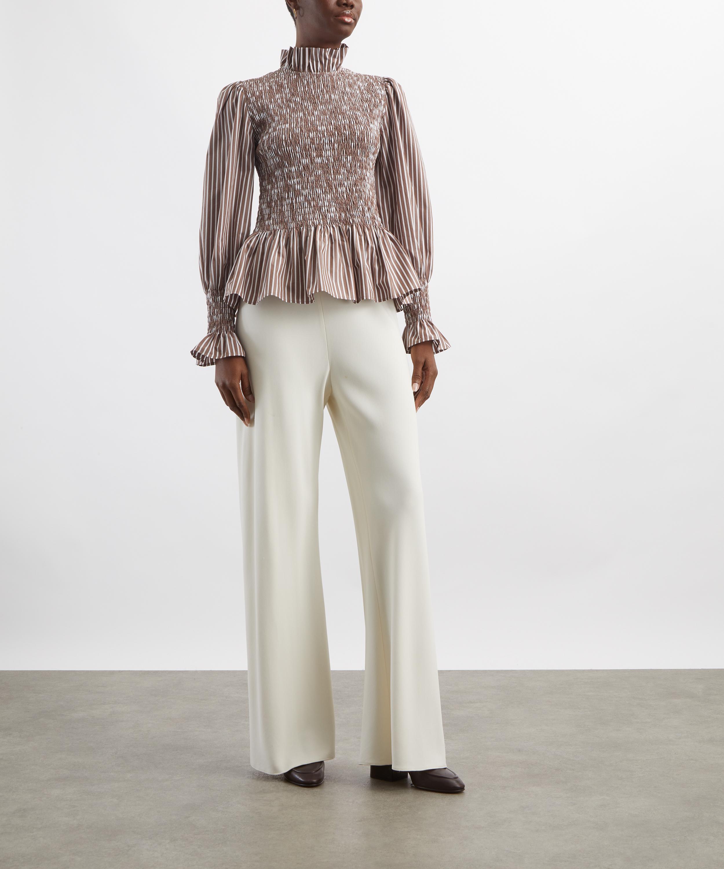 Maria de la Orden - Aleria Brown Stripes Top image number 1