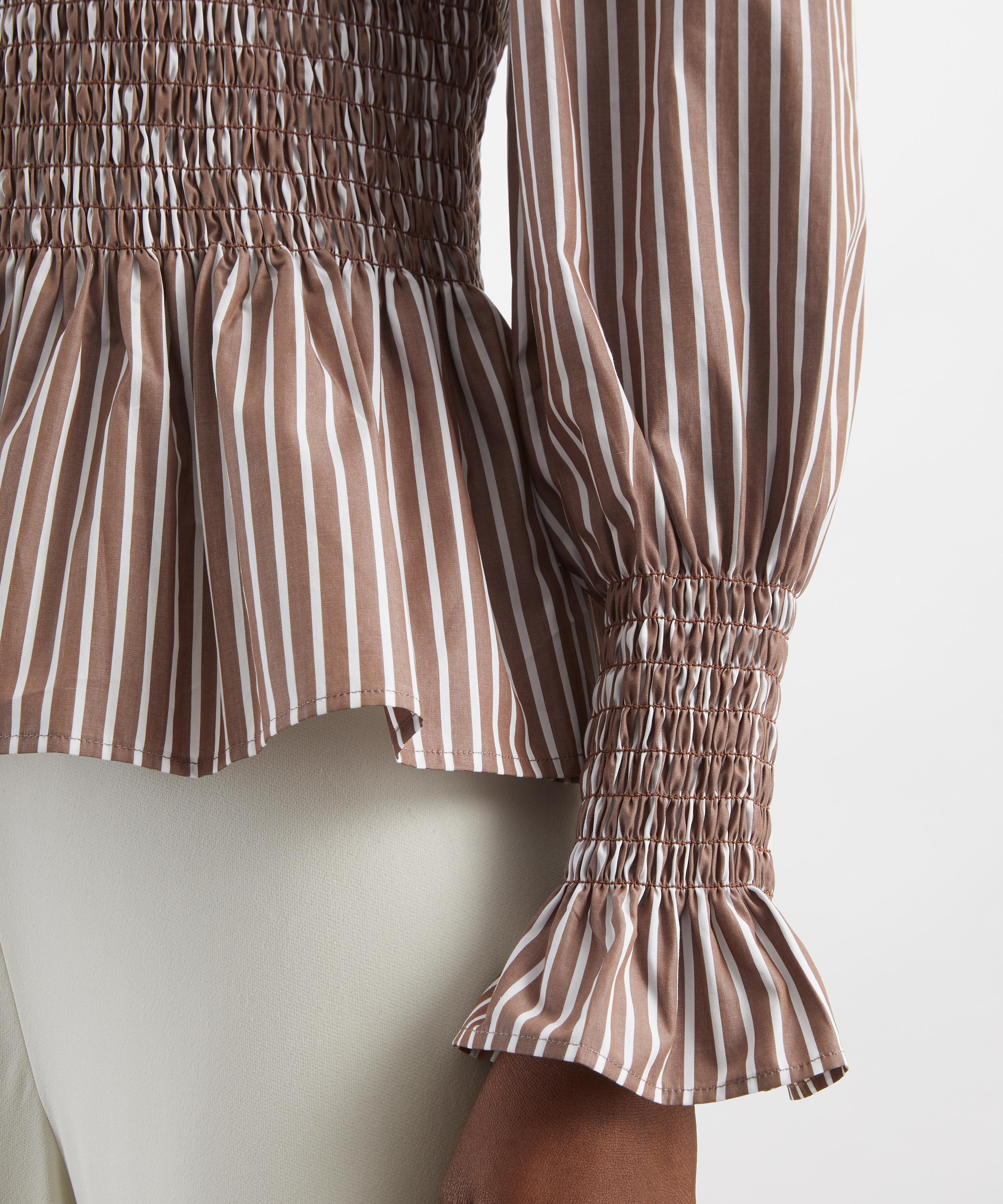 Maria de la Orden - Aleria Brown Stripes Top image number 4