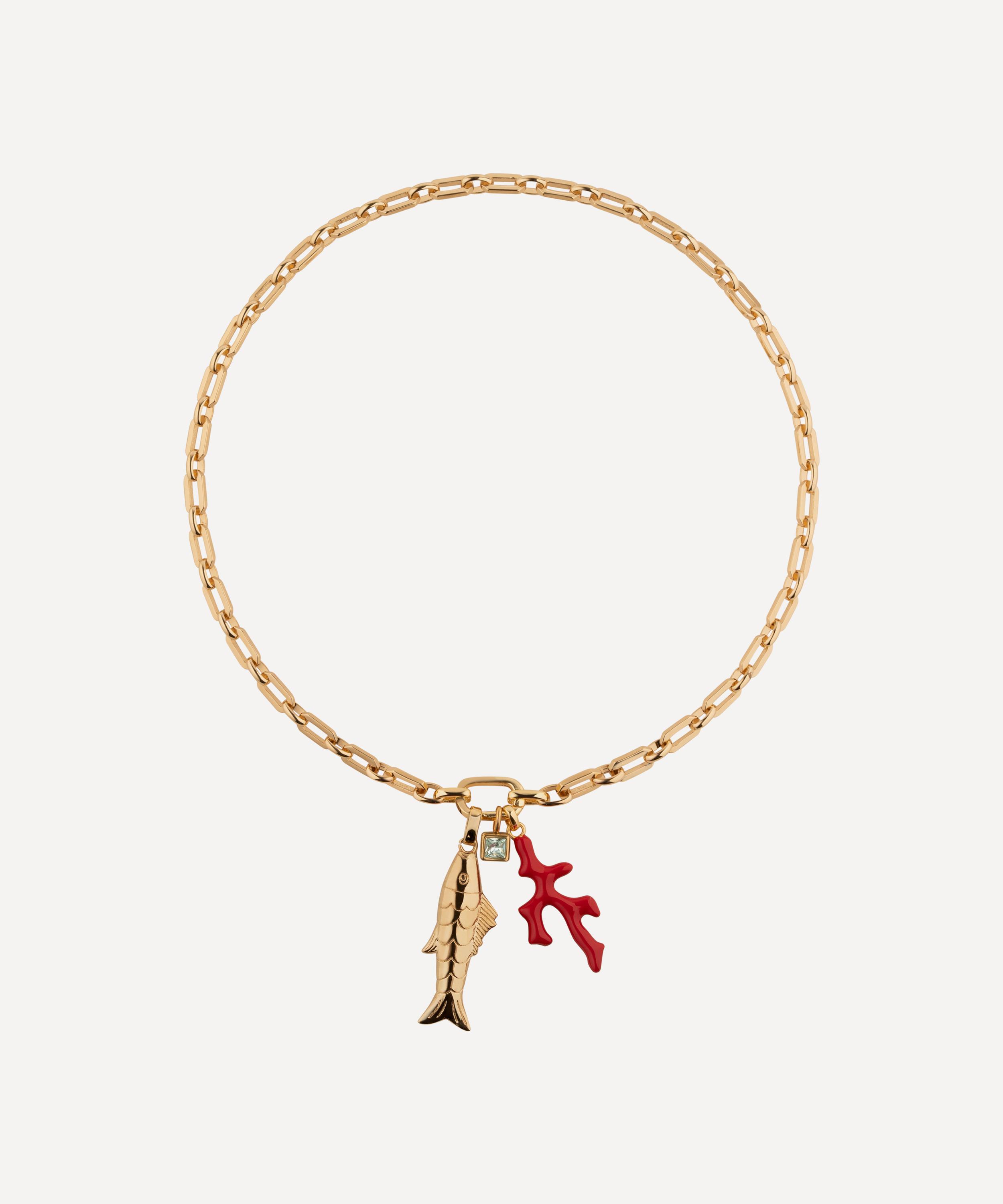 Martha Calvo - 14ct Gold-Plated Barrier Chain Necklace