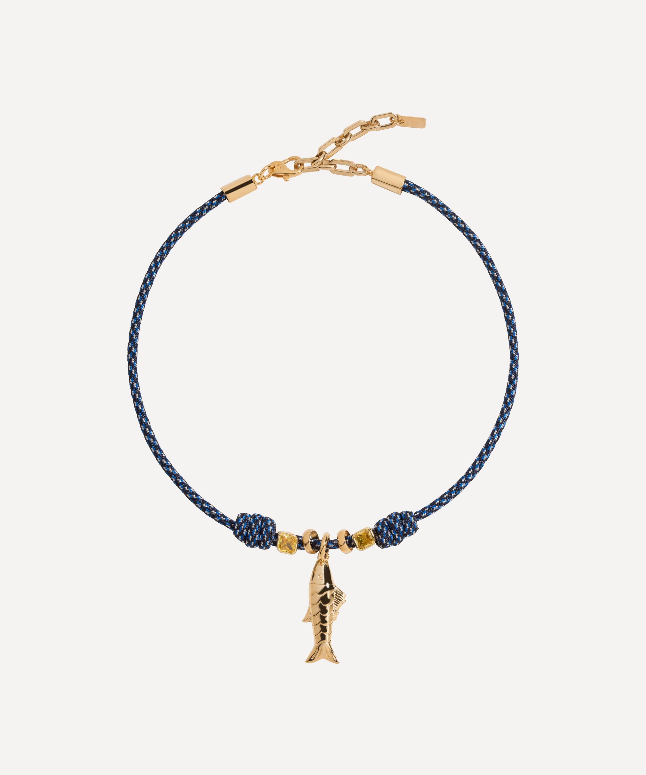 Martha Calvo - Gold-Plated Cord Largo Fish Necklace