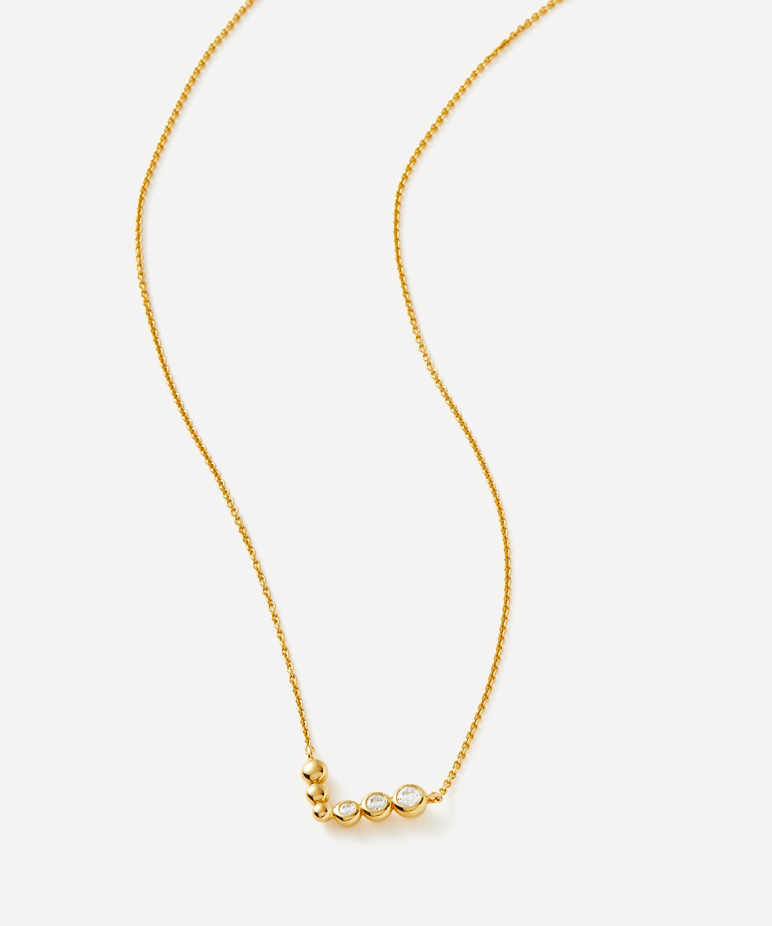 Missoma - 18ct Gold-Plated Vermeil Silver Beaded Stone Pendant Necklace image number 2