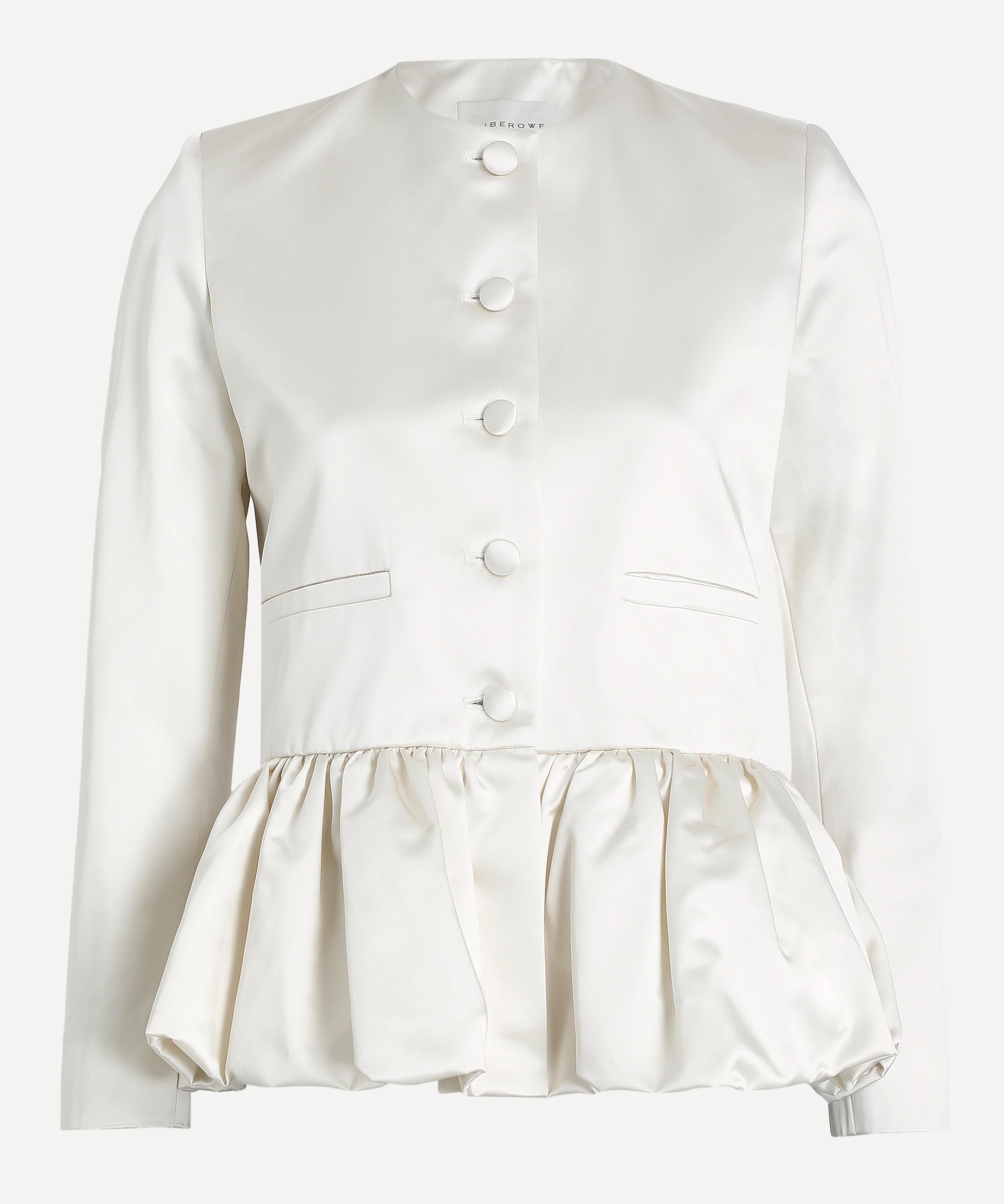 Liberowe - Ivory Satin Peplum Jacket