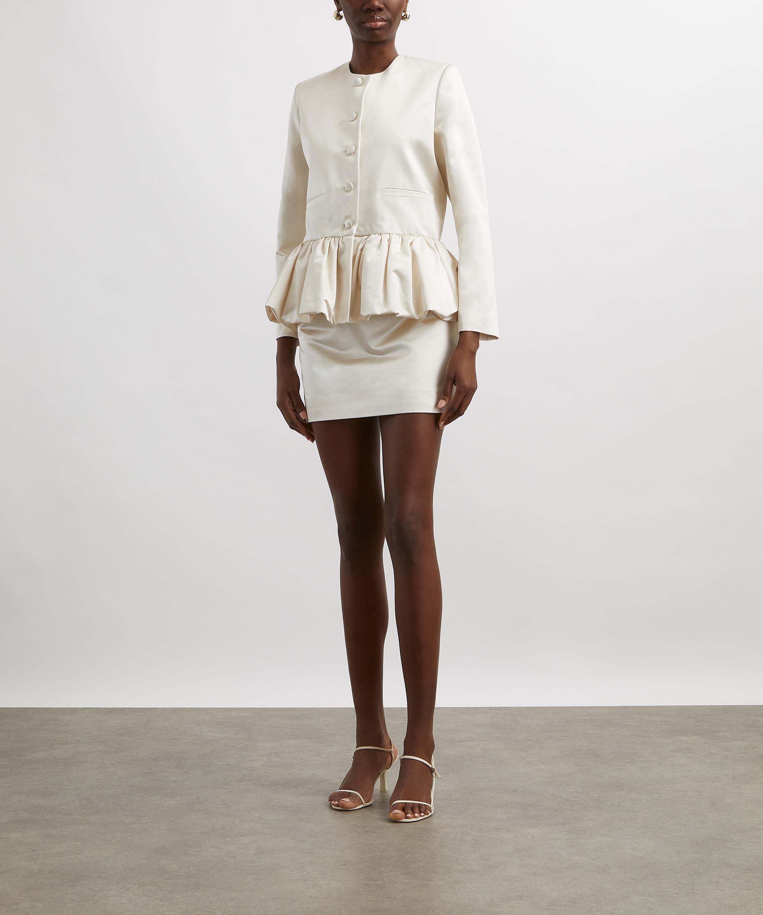 Liberowe - Ivory Satin Peplum Jacket image number 1