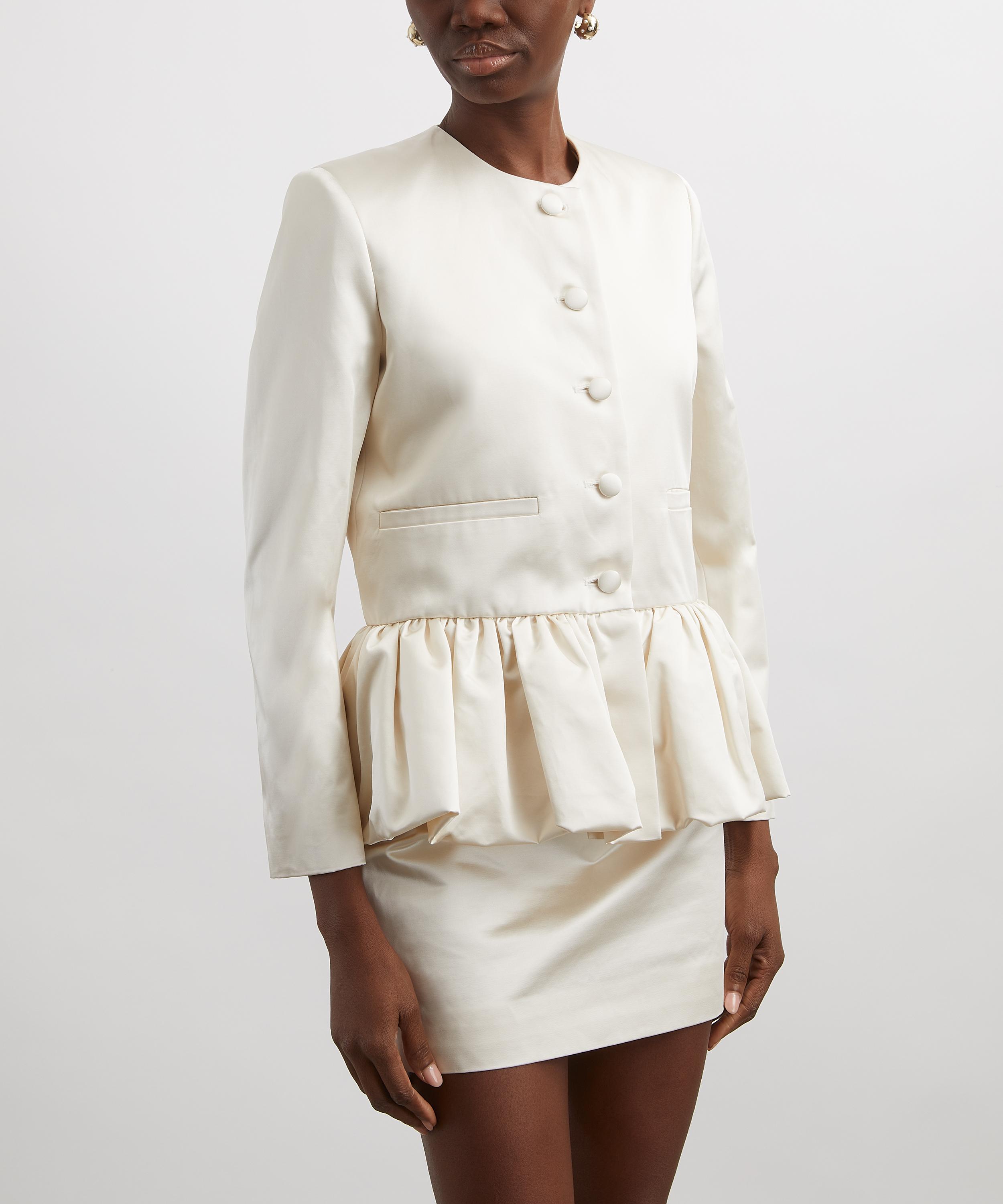 Liberowe - Ivory Satin Peplum Jacket image number 2
