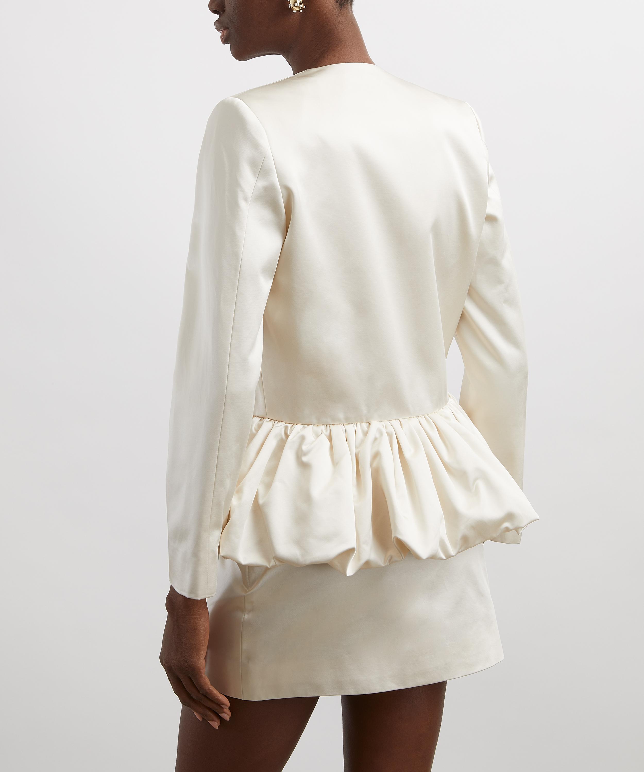 Liberowe - Ivory Satin Peplum Jacket image number 3