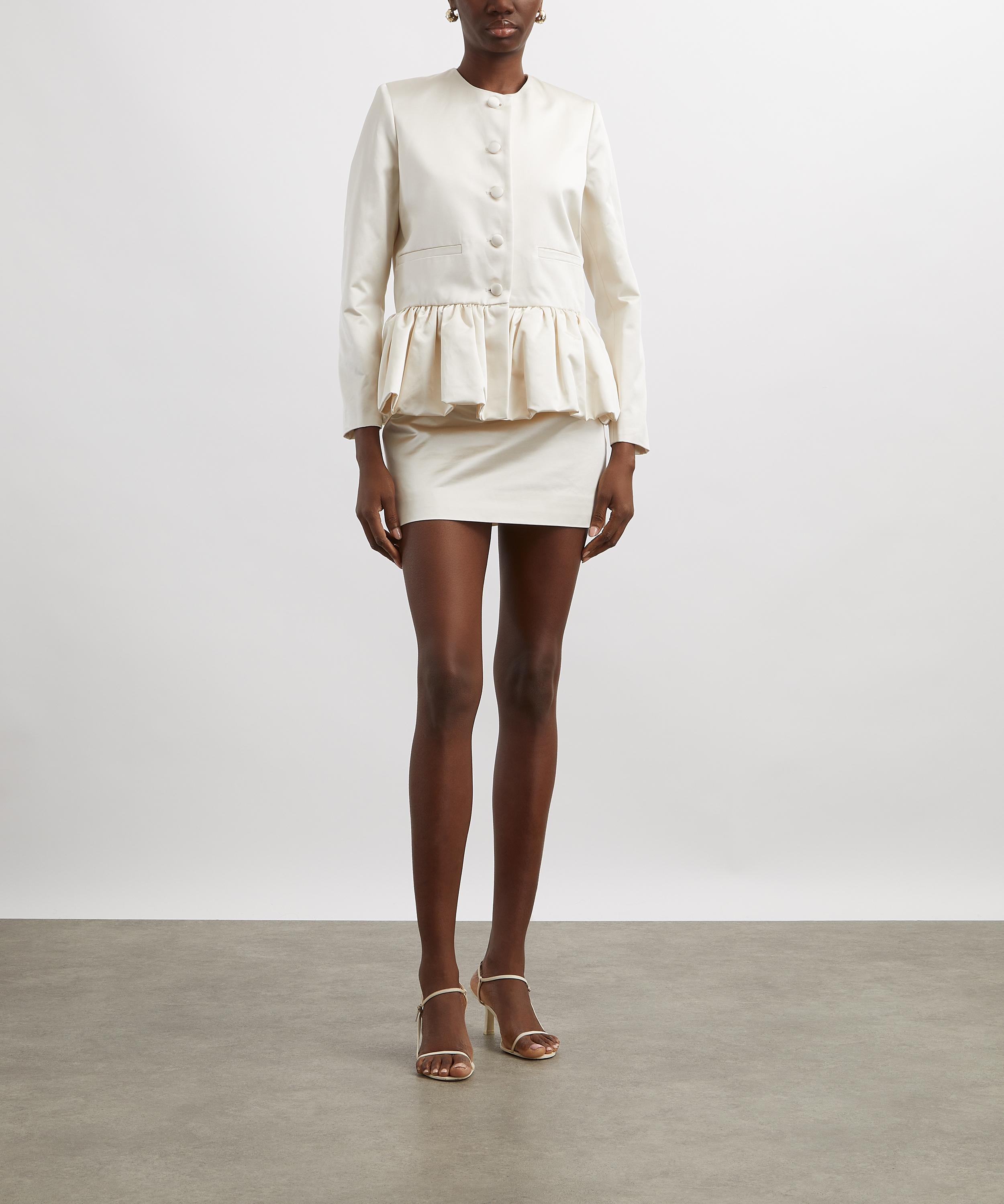 Liberowe - Vera Ivory Satin Mini Skirt image number 1