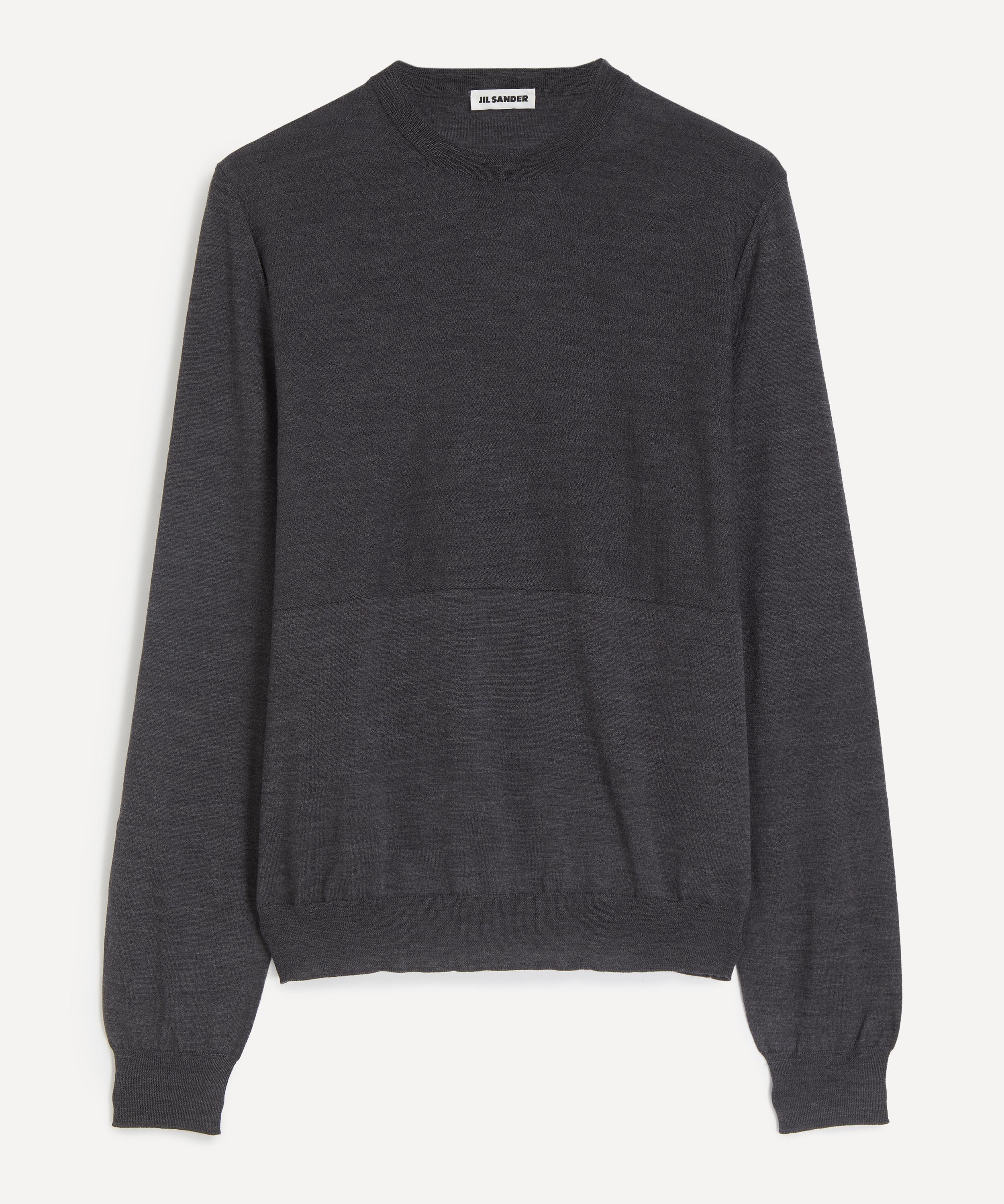 Jil Sander - Anthracite Long-Sleeve Crew-Neck Wool Jumper