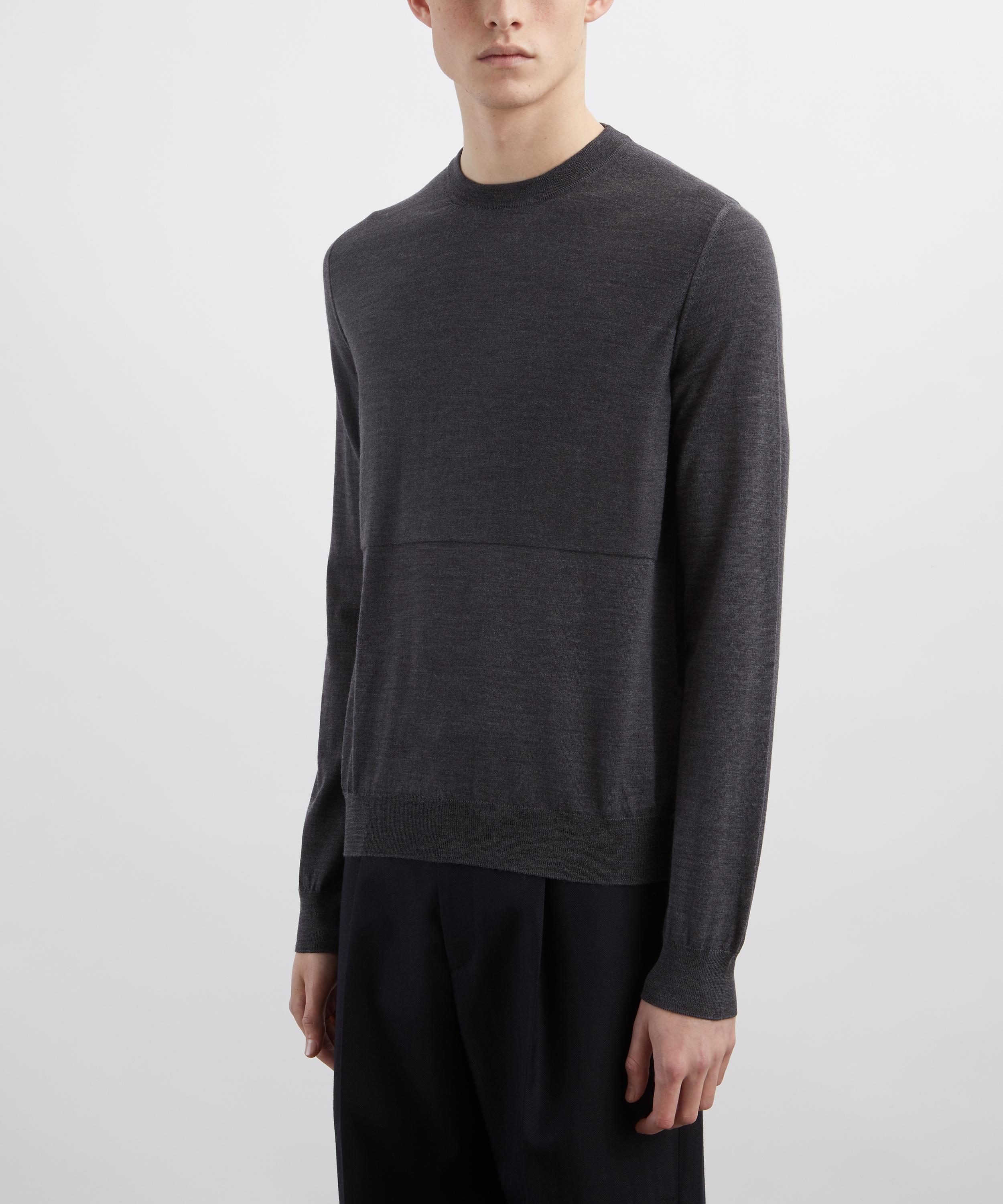 Jil Sander - Anthracite Long-Sleeve Crew-Neck Wool Jumper image number 2