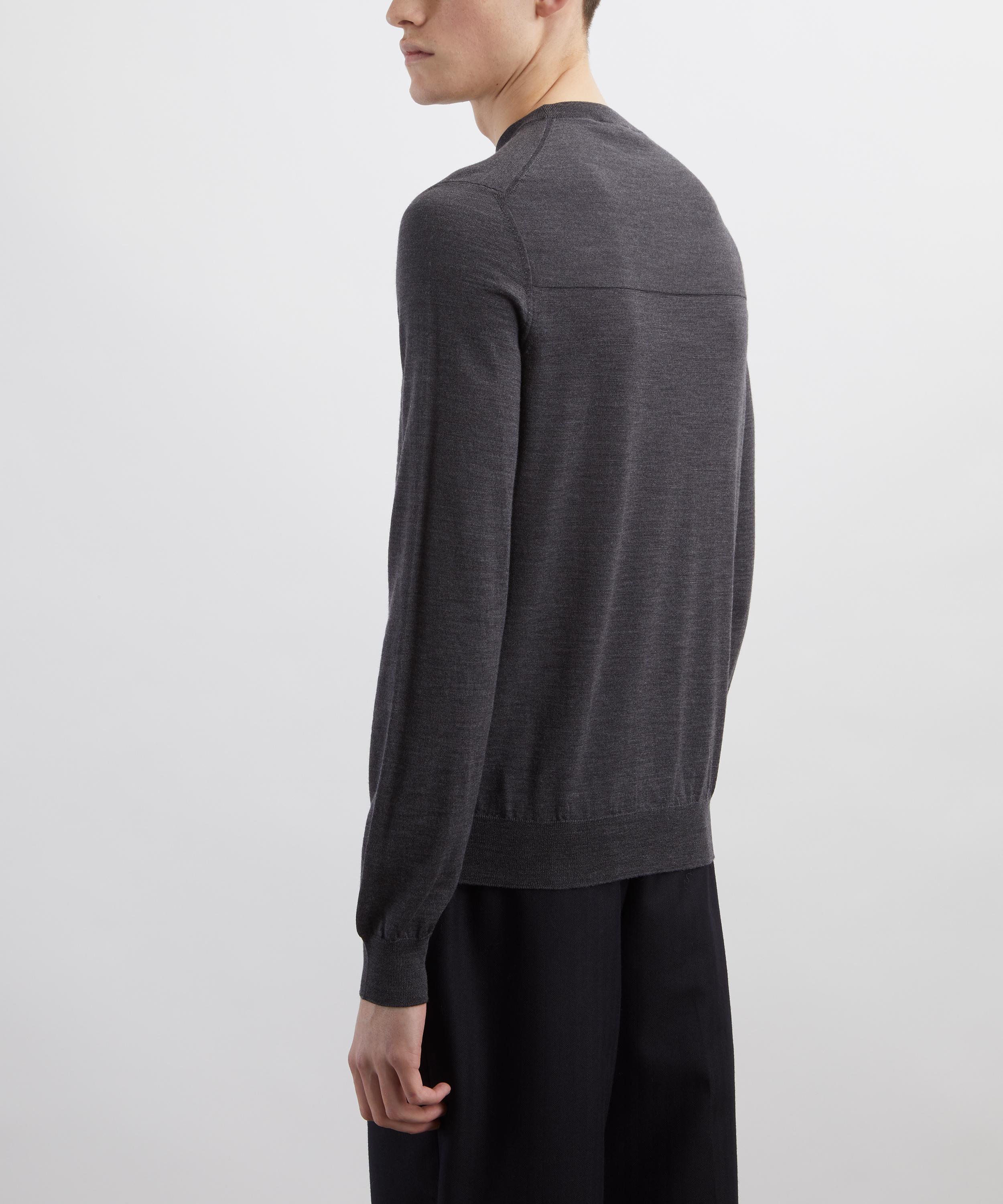 Jil Sander - Anthracite Long-Sleeve Crew-Neck Wool Jumper image number 3