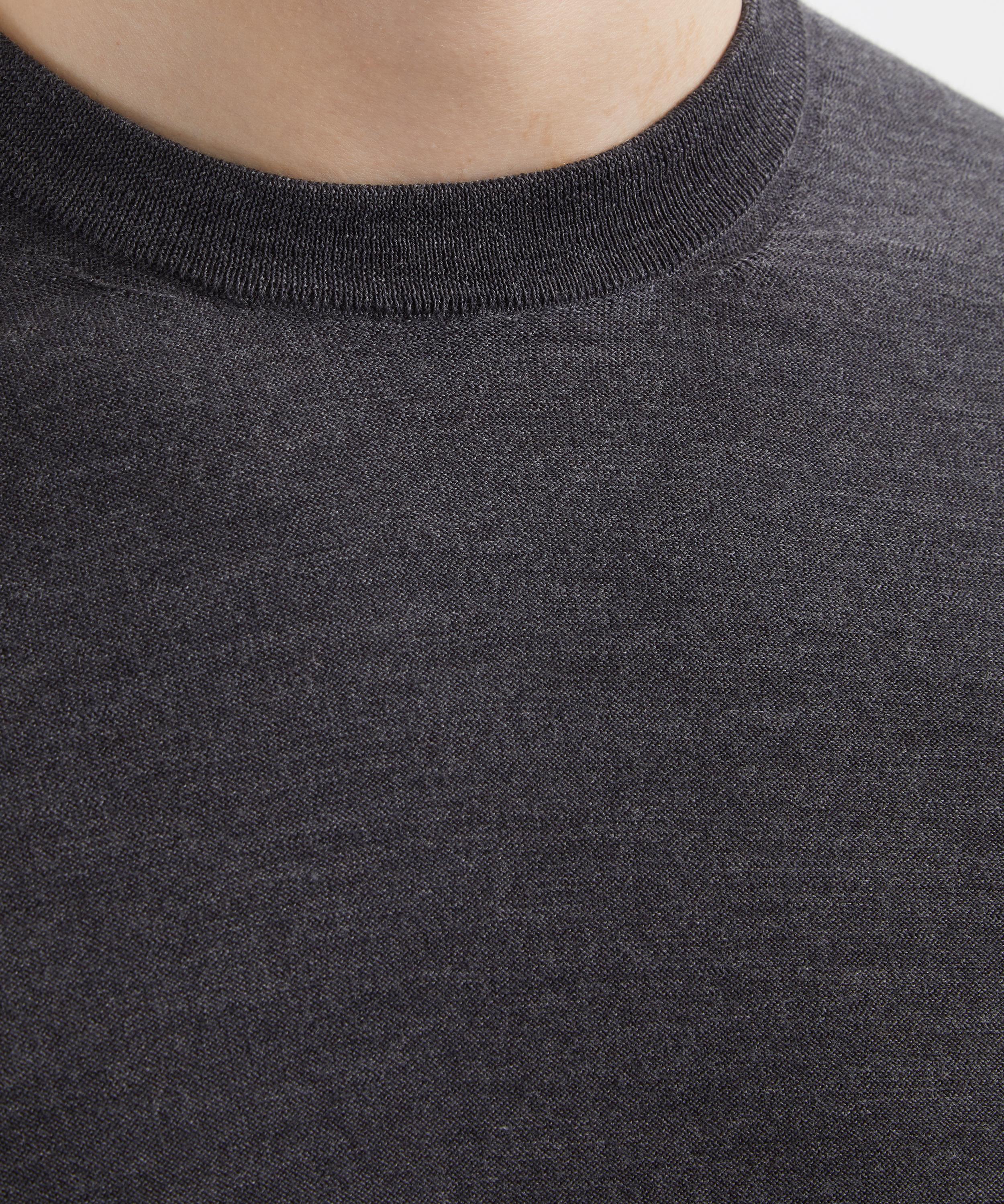 Jil Sander - Anthracite Long-Sleeve Crew-Neck Wool Jumper image number 4