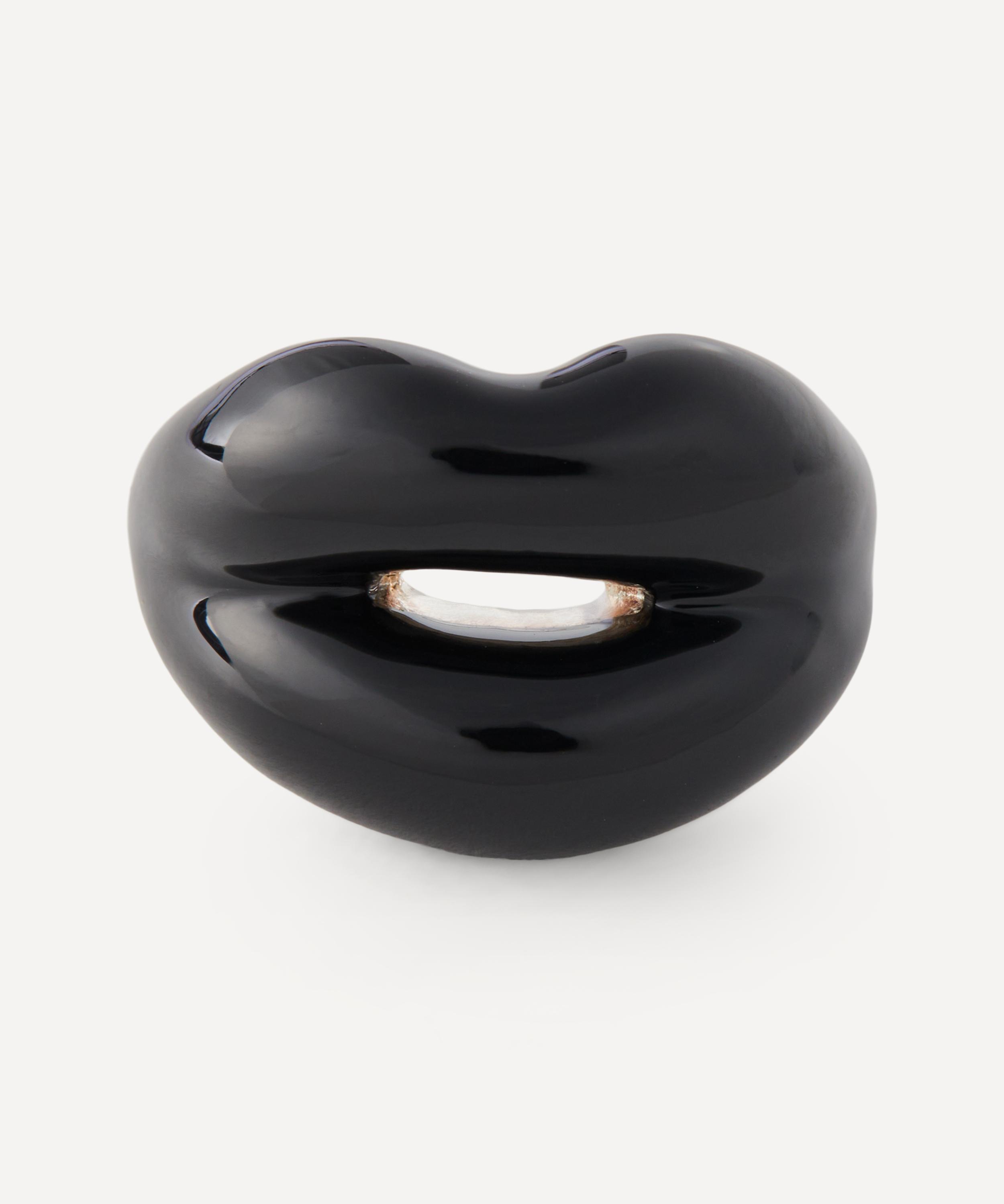 Solange Azagury-Partridge - Sterling Silver Black Hotlips Ring