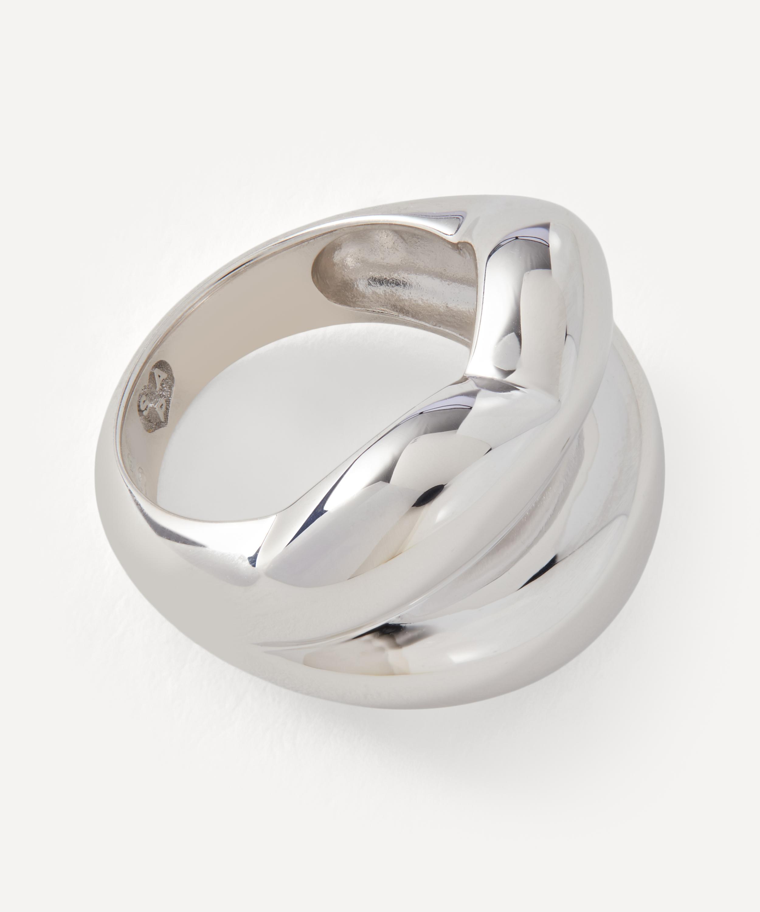 Solange Azagury-Partridge - Silver Hotlips Mirror Ring image number 1