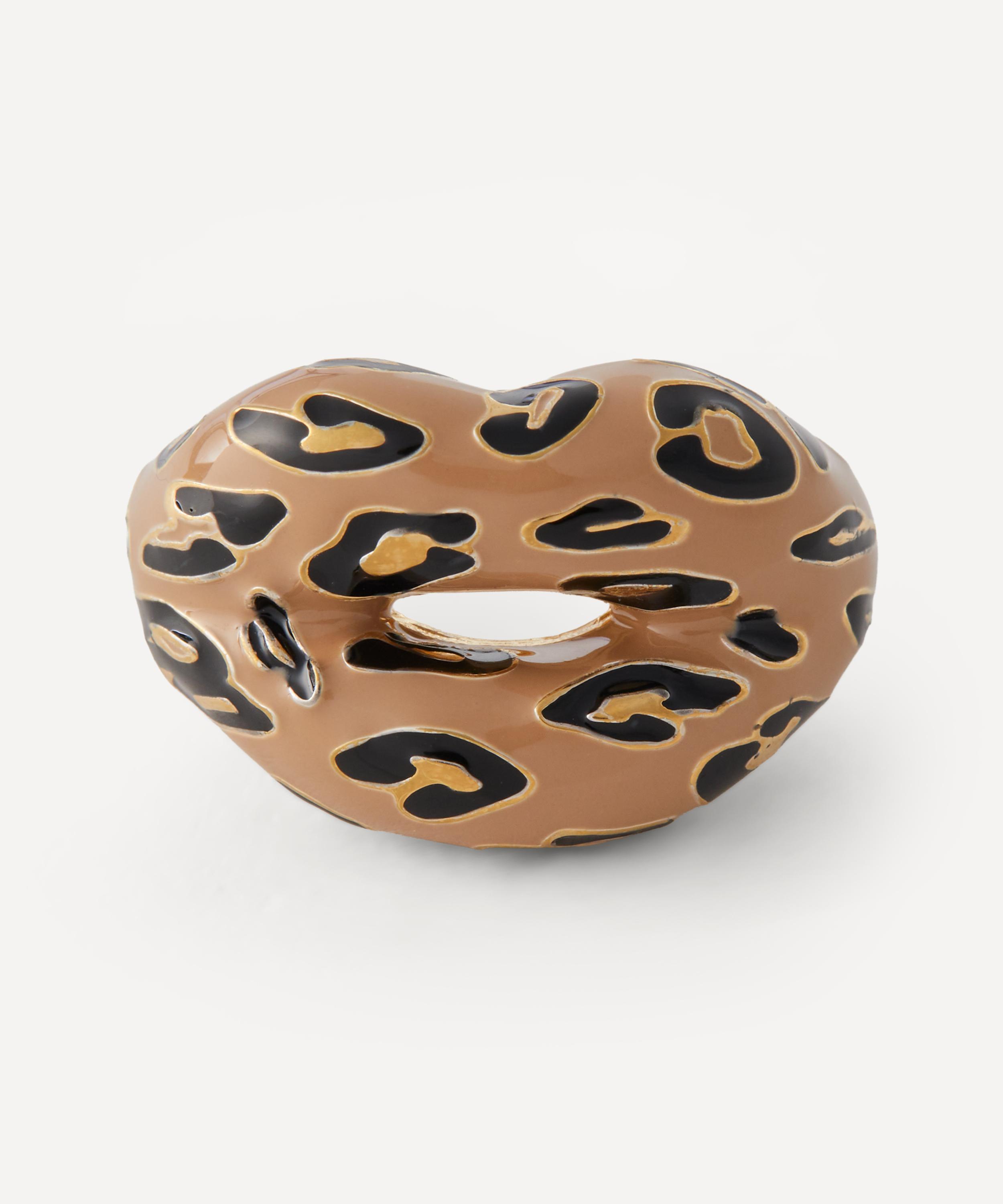 Solange Azagury-Partridge - 18ct Gold-Plated Vermeil Silver Leopard Hotlips Ring