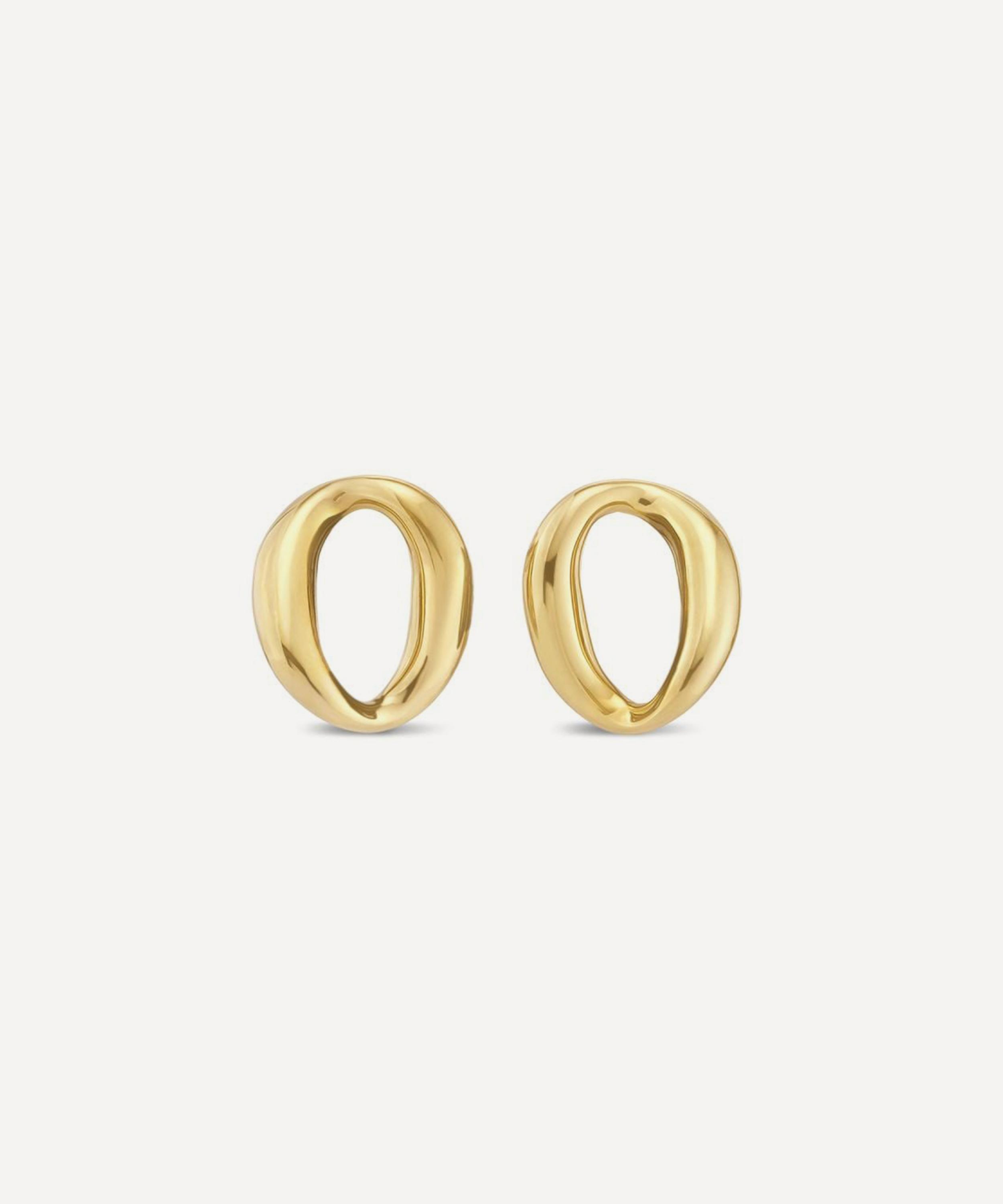 Dinny Hall - 18ct Gold-Plated Vermeil Silver Wave Stud Earrings