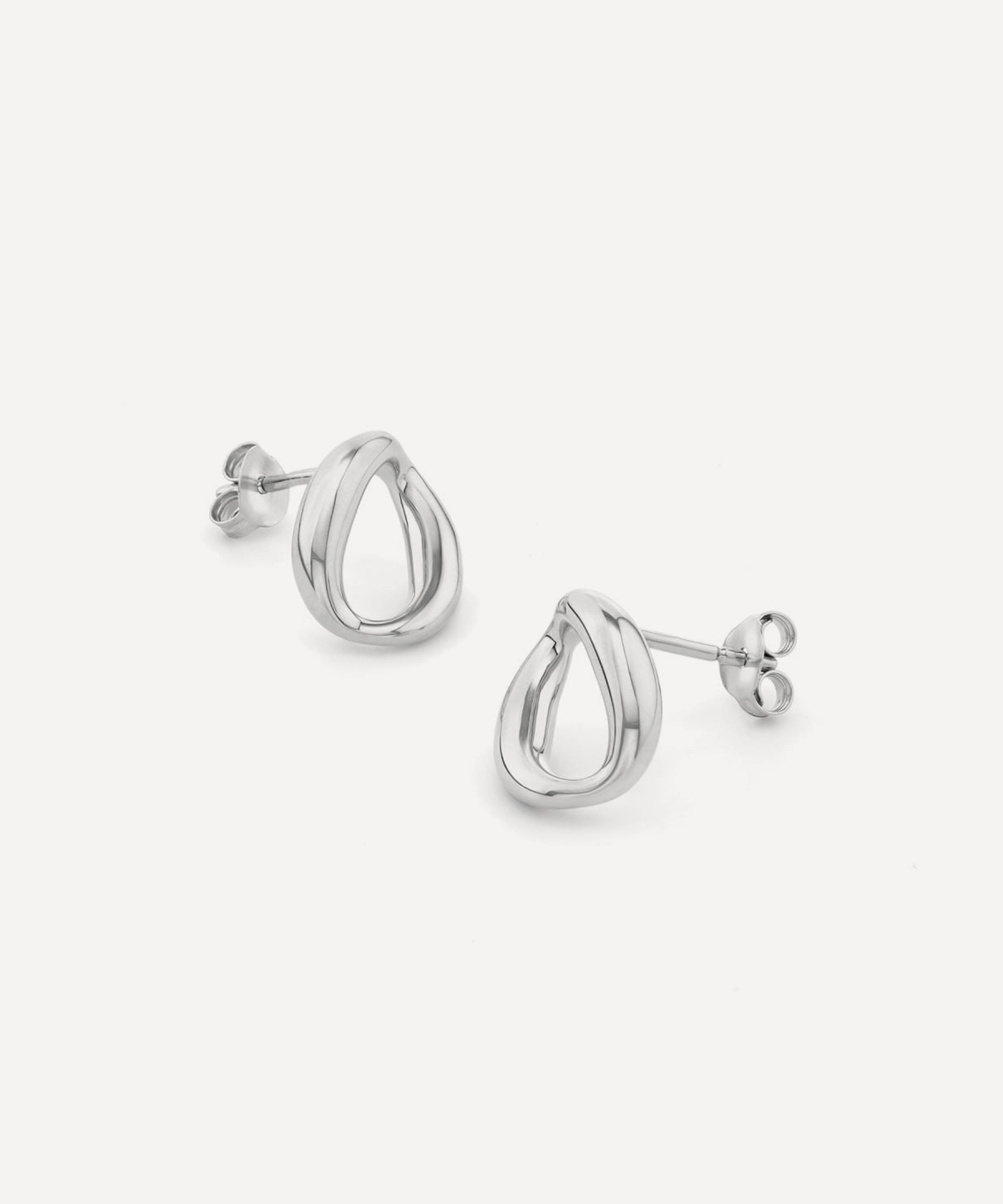Dinny Hall - Sterling Silver Wave Stud Earrings image number 2