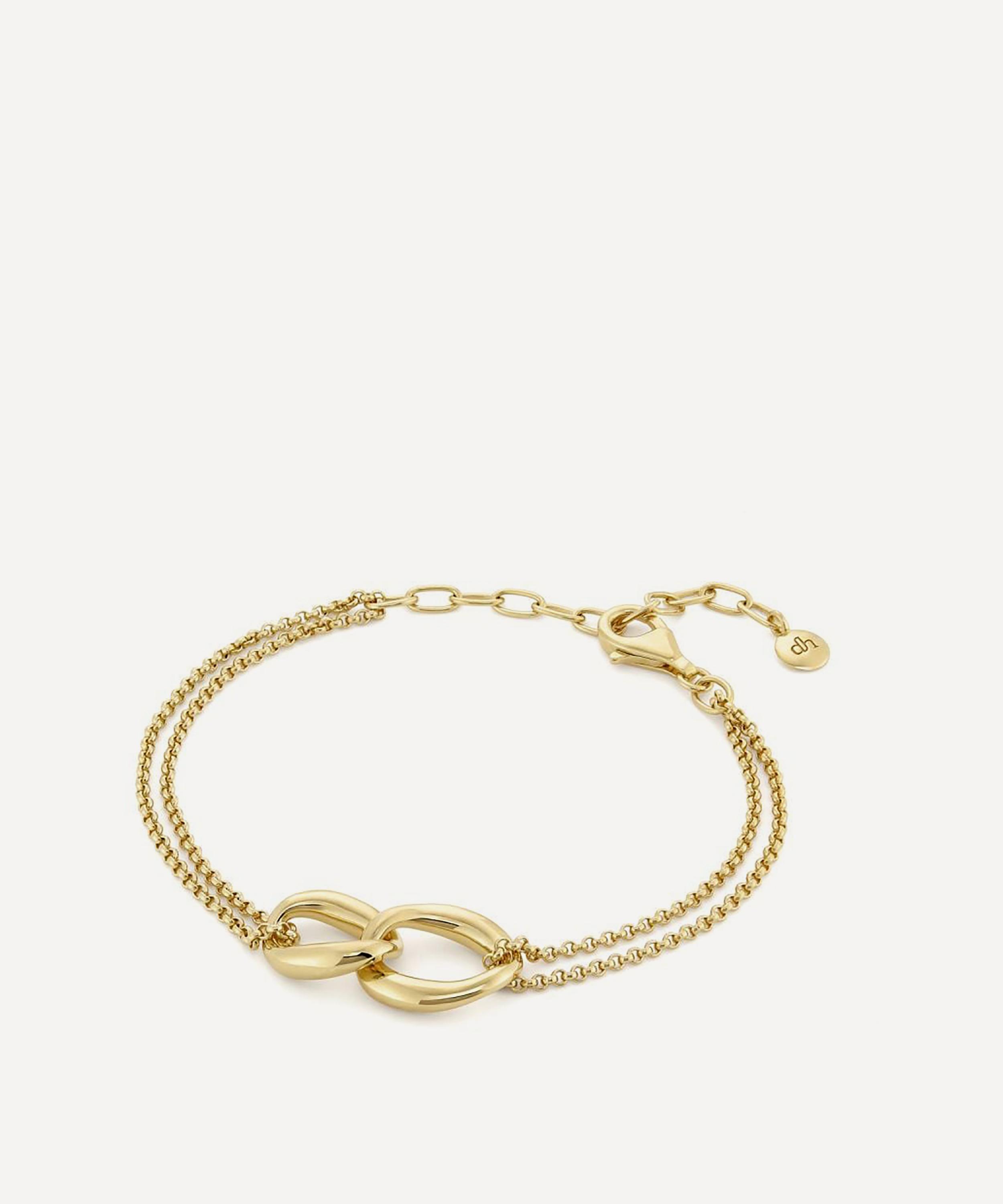 Dinny Hall - 18ct Gold-Plated Vermeil Silver Wave Double Link Bracelet