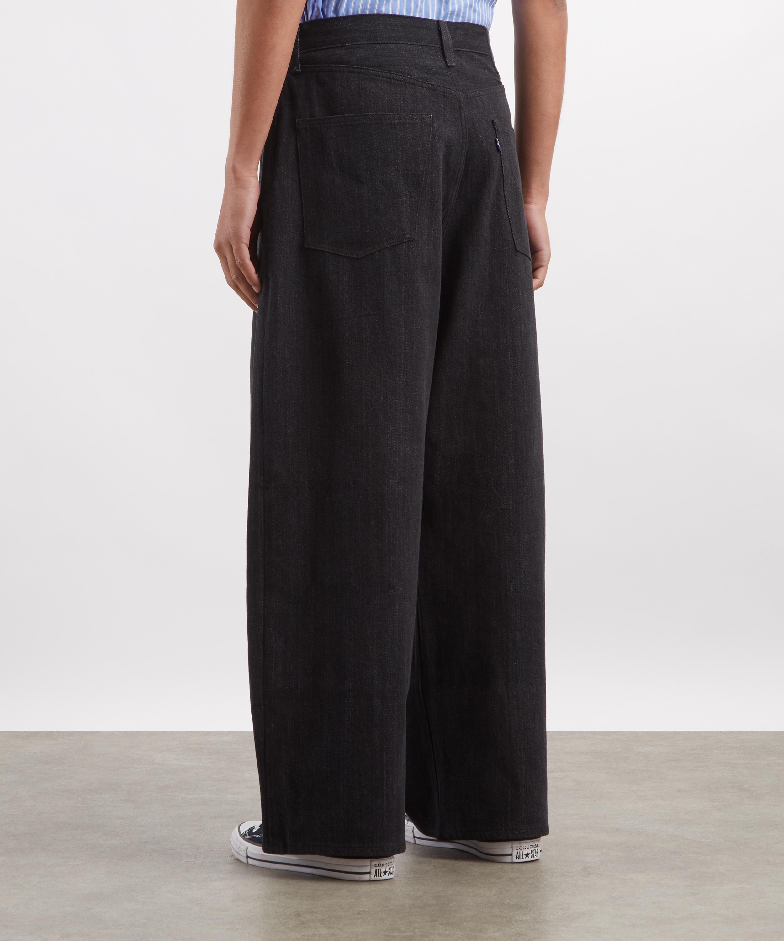 Levi's - Black Wide Pleat Crop Jeans image number 3