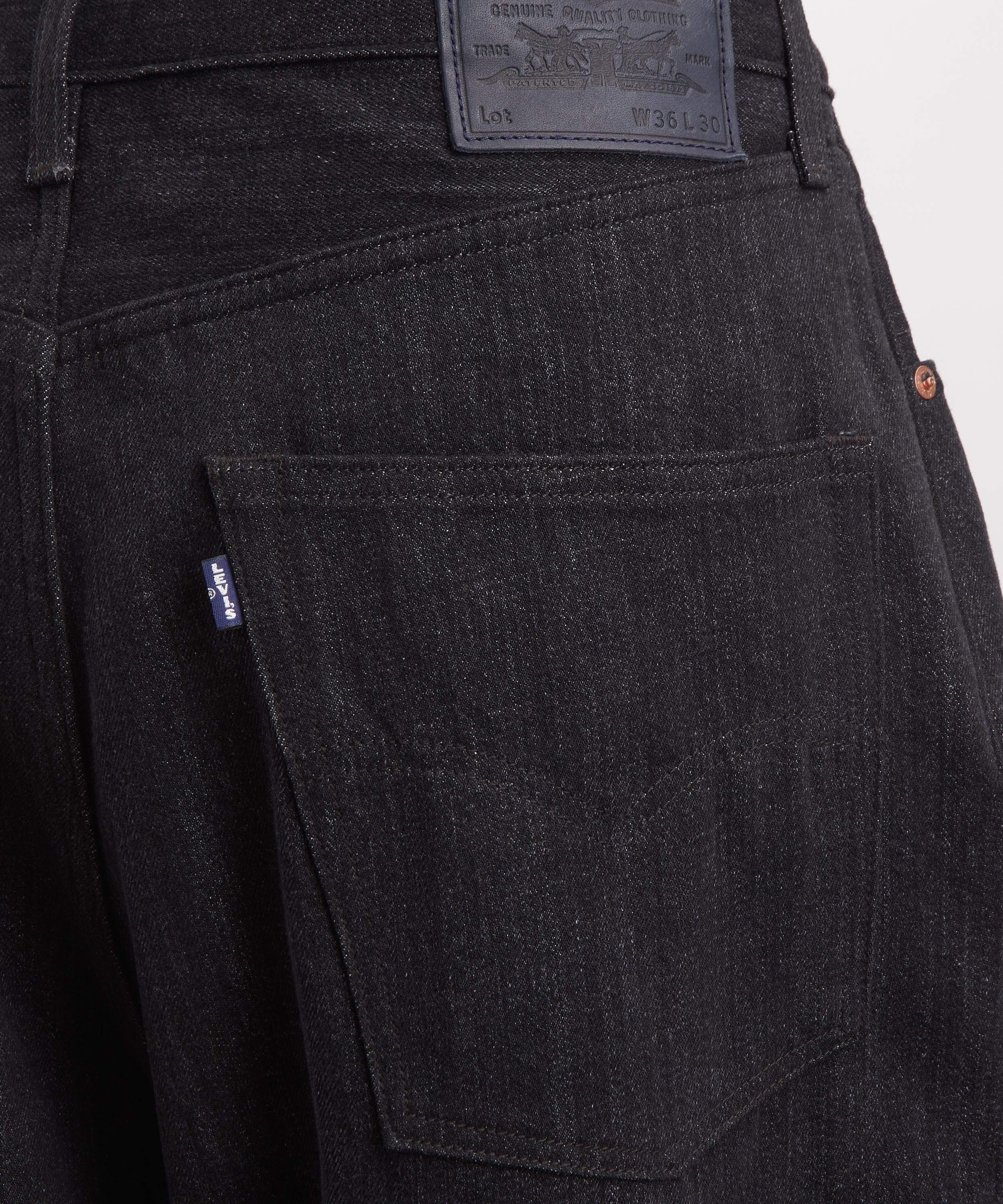 Levi's - Black Wide Pleat Crop Jeans image number 4