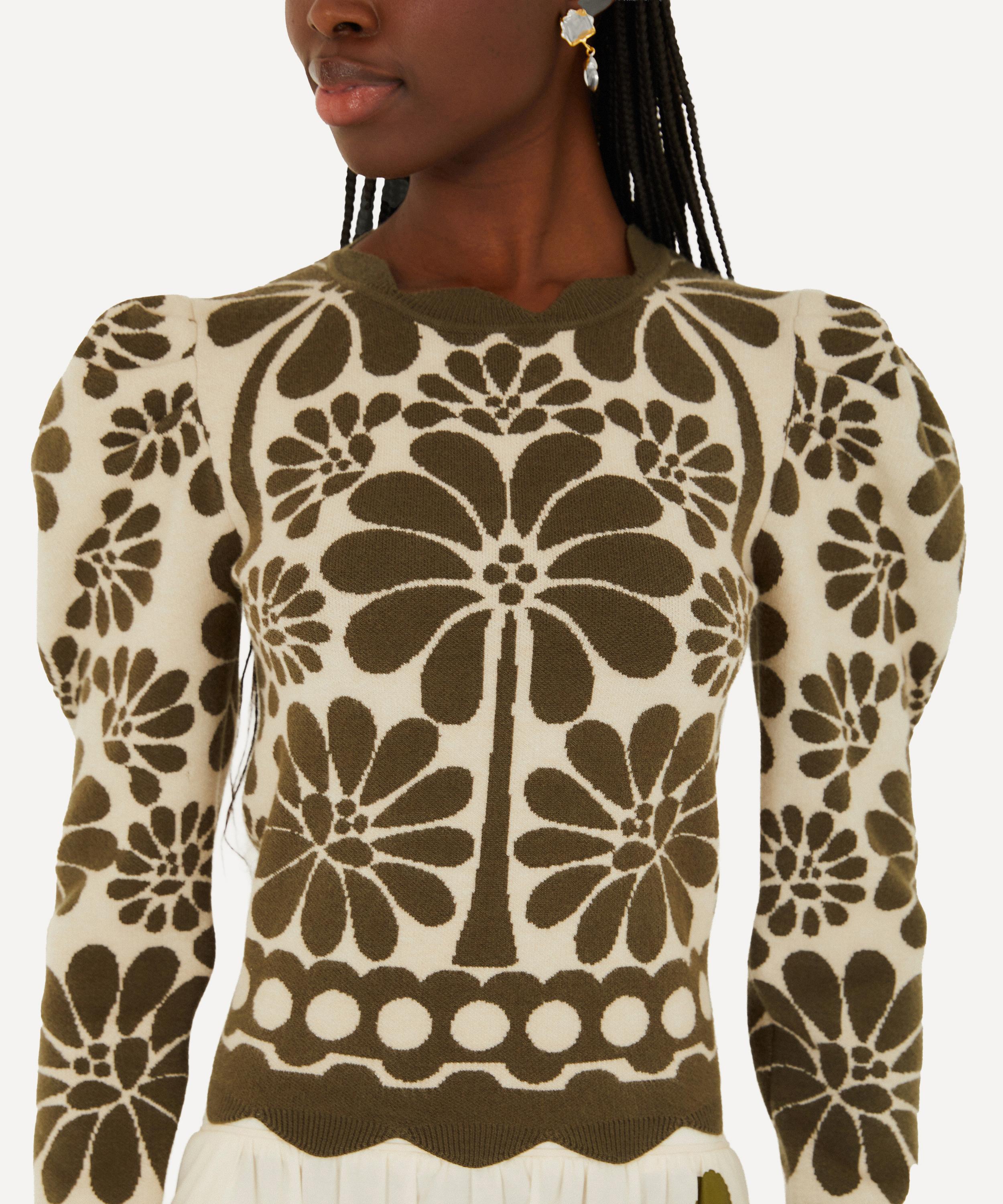 FARM Rio - Green Palermo Knit Top image number 2