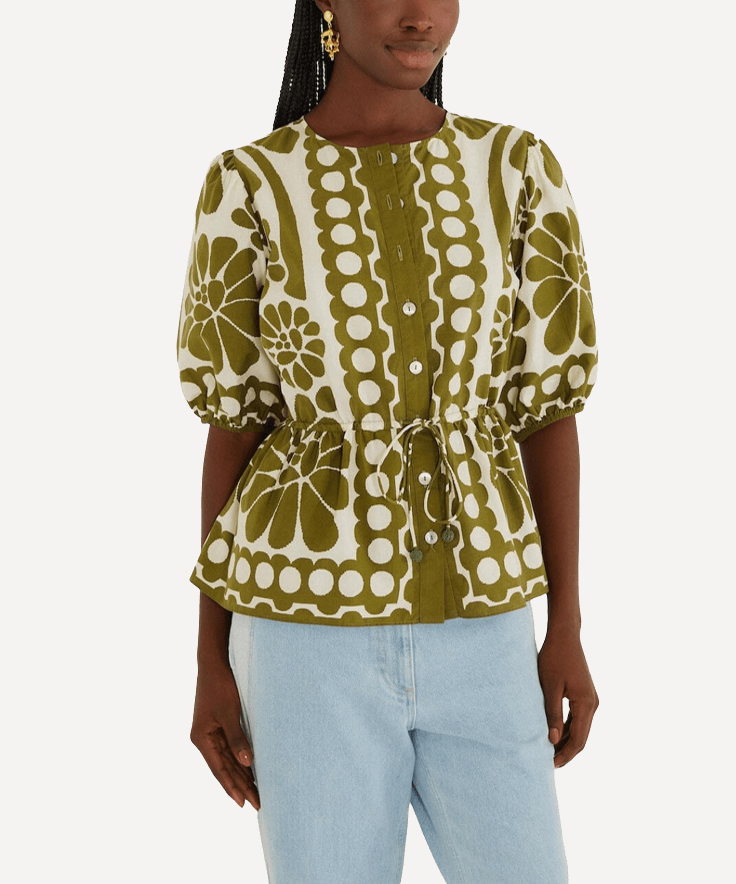 FARM Rio - Green Palermo Drawstring Blouse