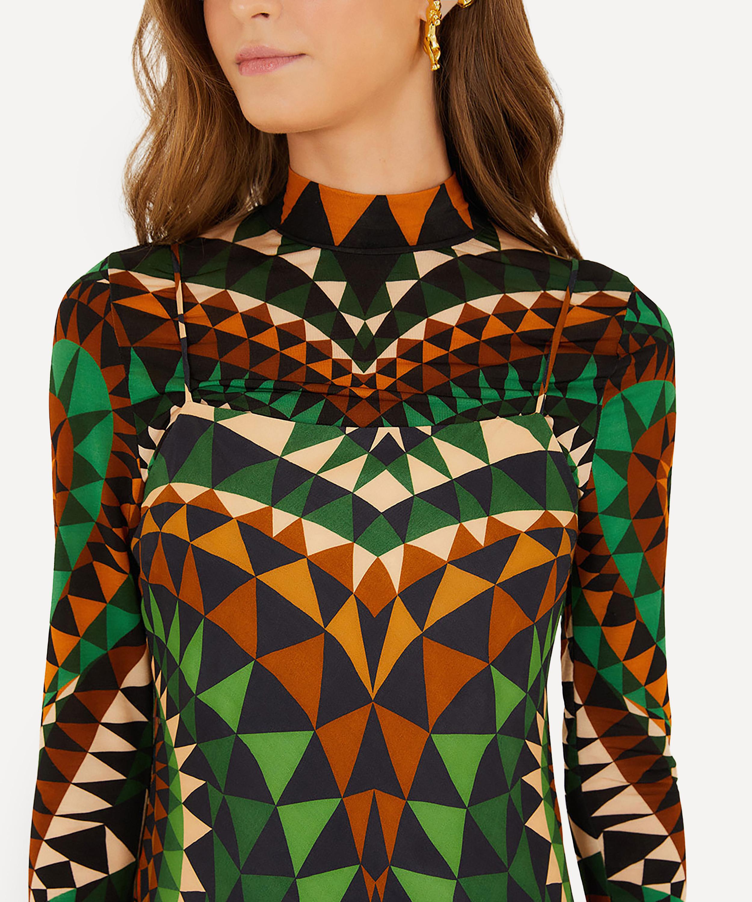 FARM Rio - Green Heart Deco Slip Maxi Dress image number 2