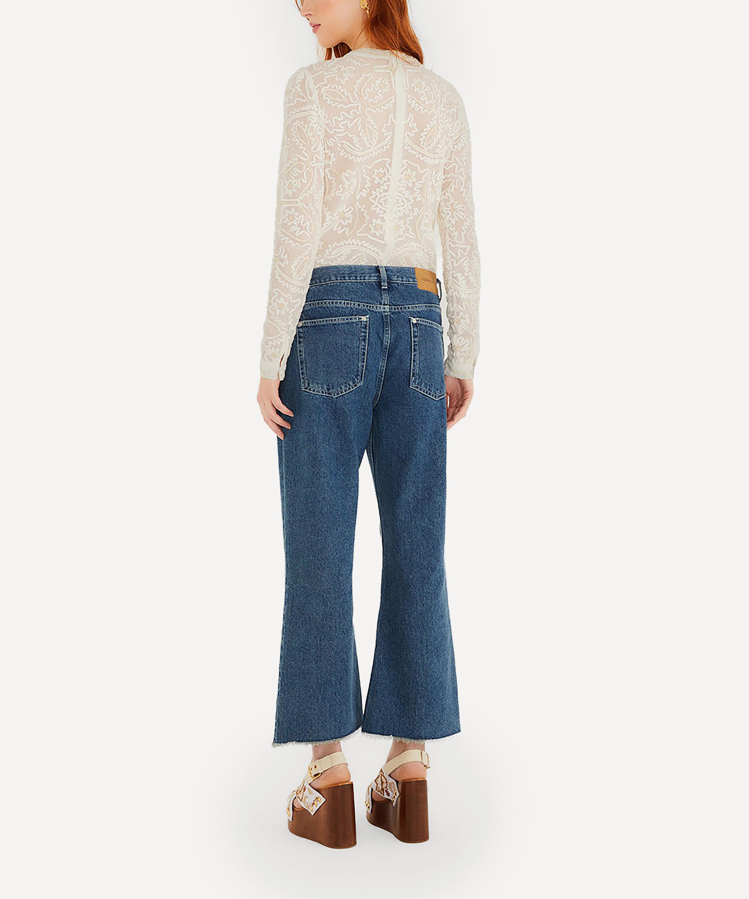 FARM Rio - Denim Cornely Embroidered Cropped Jeans image number 1