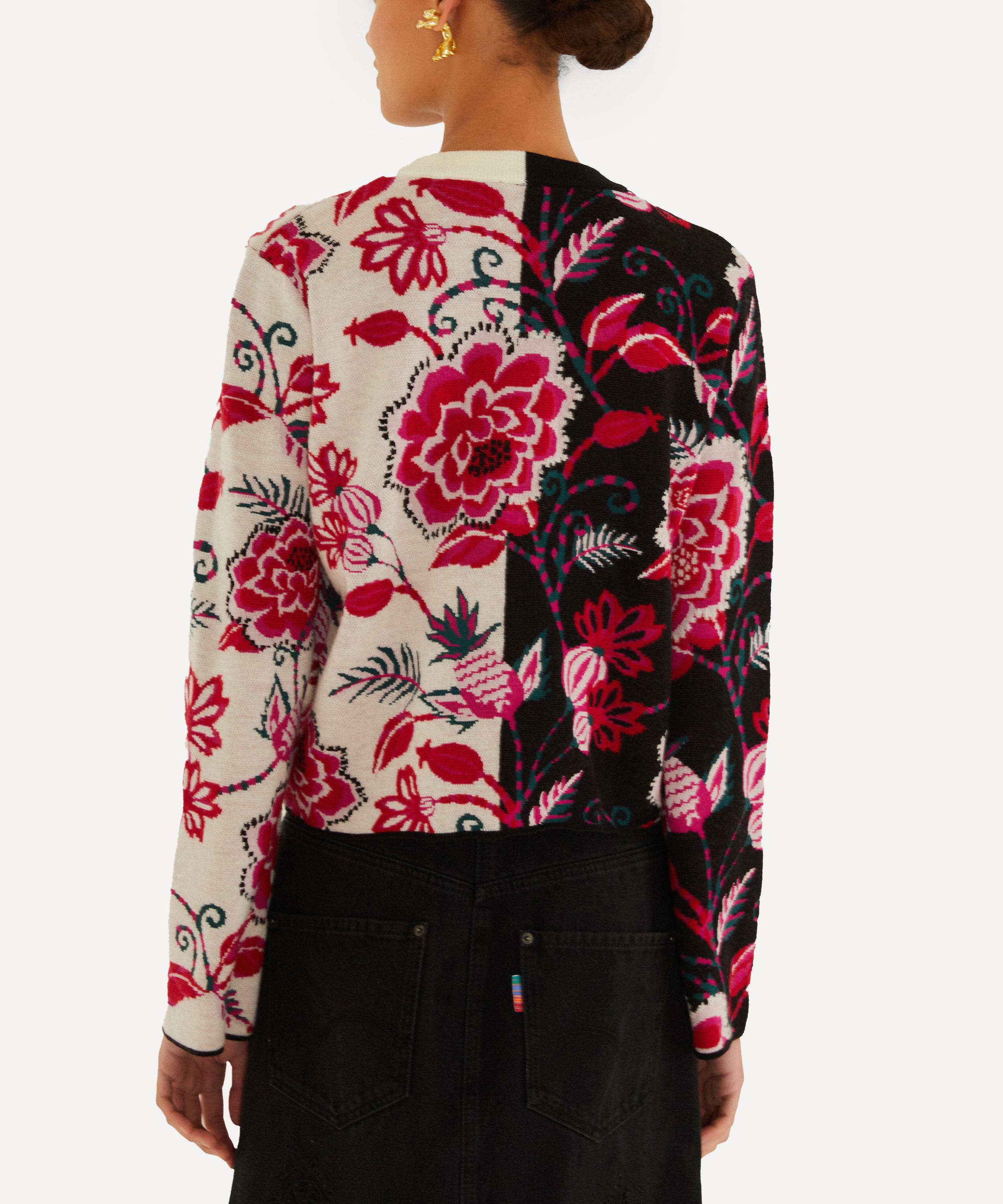 FARM Rio - Winter Garden Mixed Knit Cardigan image number 1