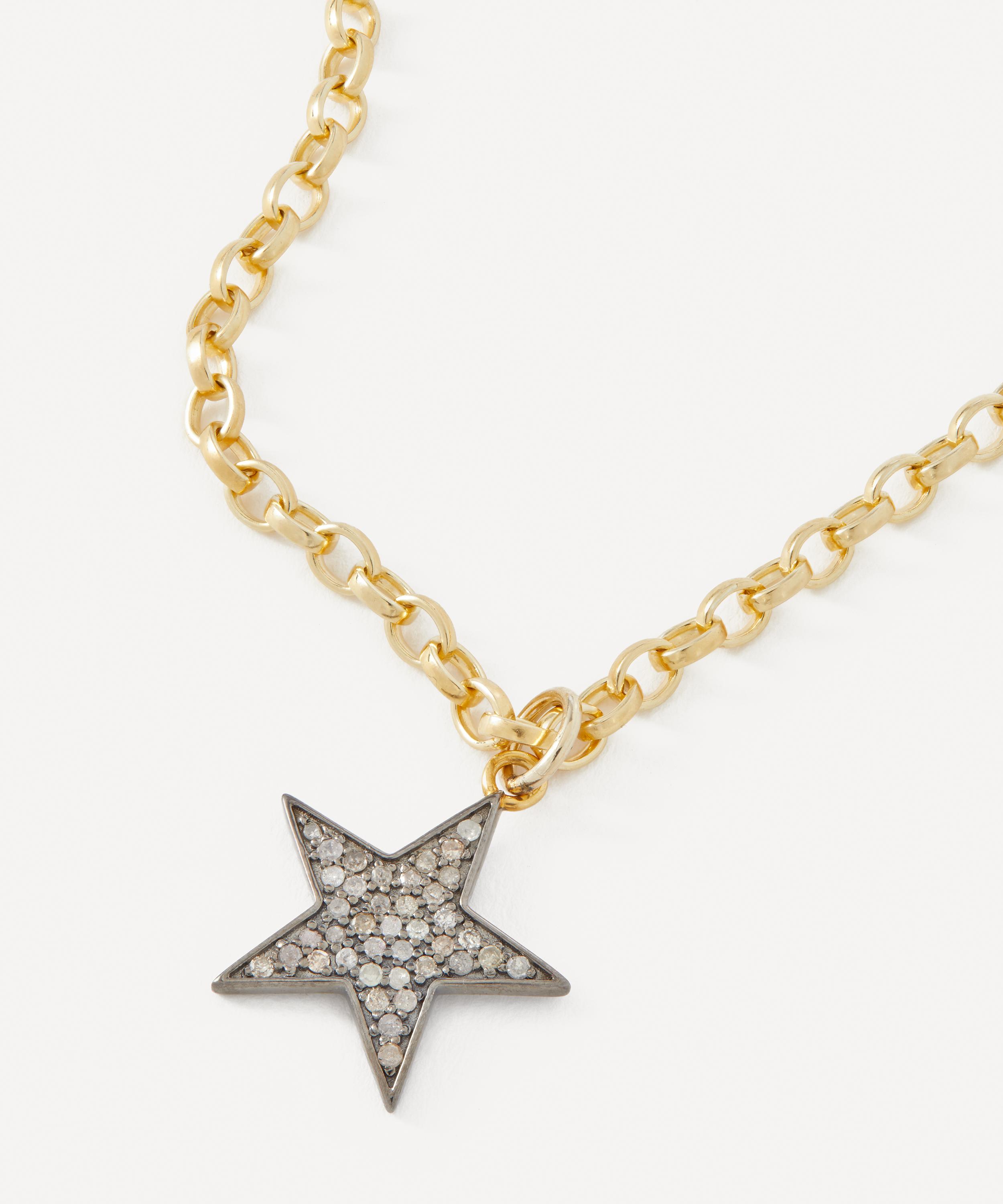 Kirstie Le Marque - Mixed Metal Diamond Classic Chunky Star Pendant Necklace