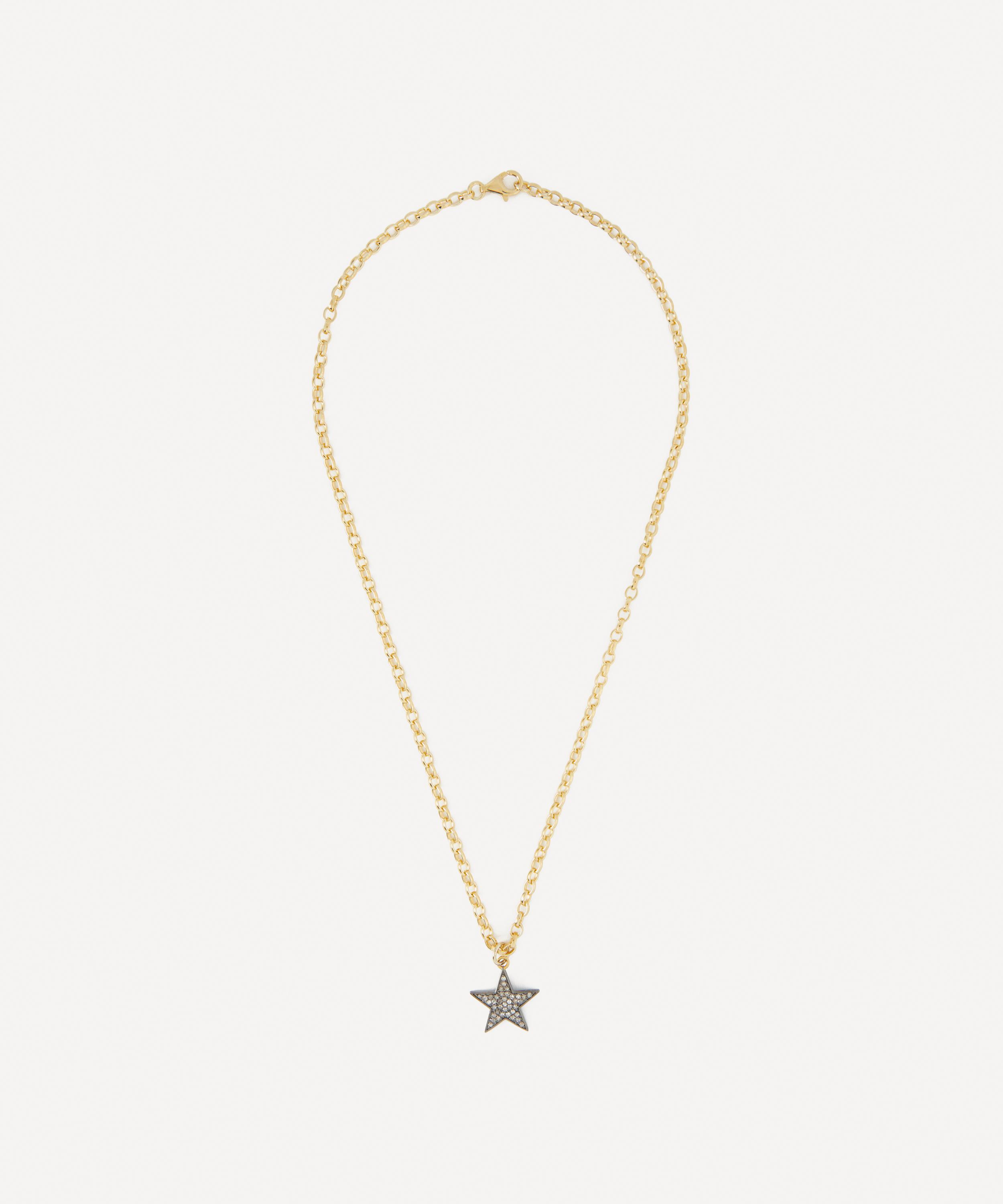 Kirstie Le Marque - Mixed Metal Diamond Classic Chunky Star Pendant Necklace image number 1