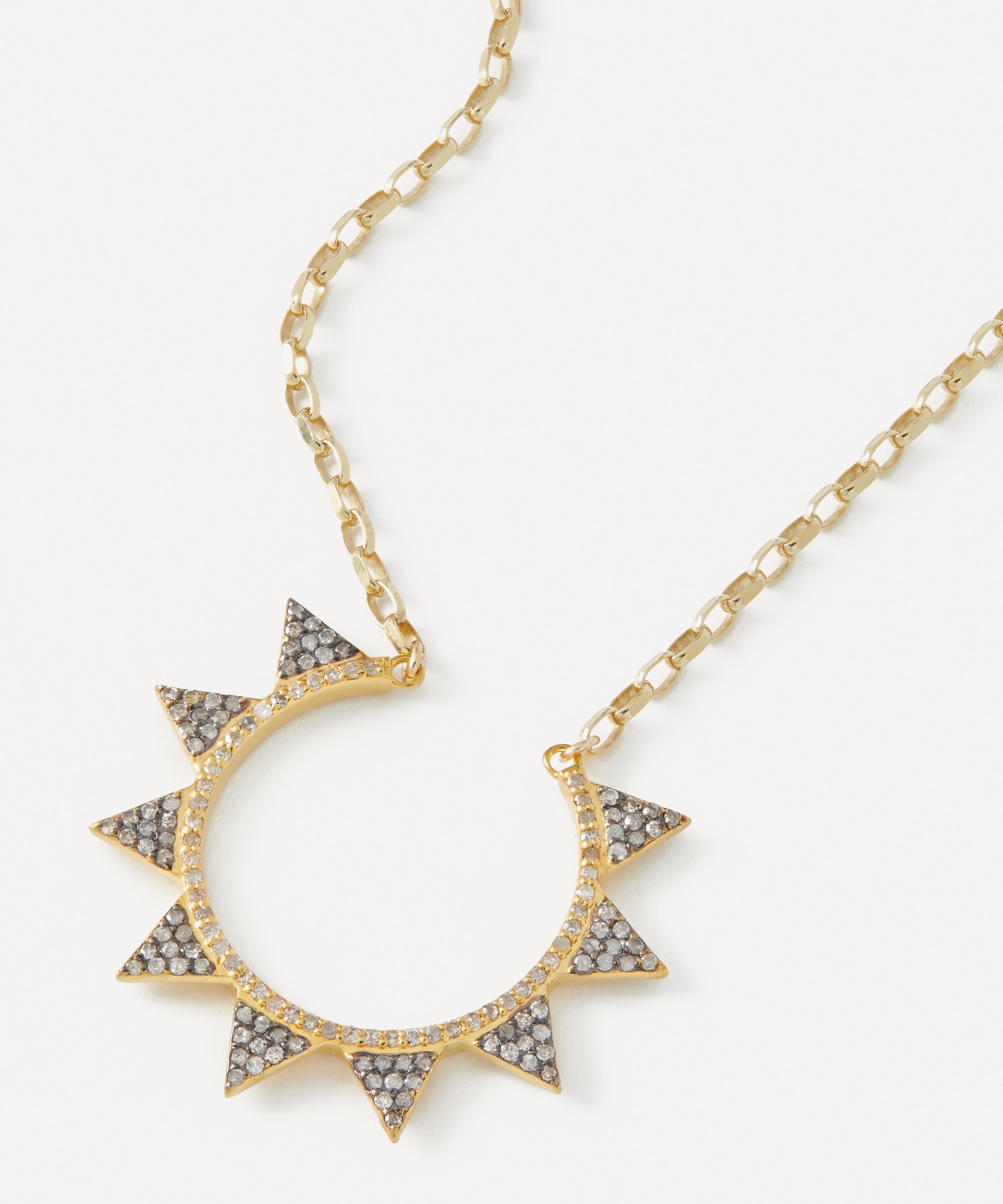 Kirstie Le Marque - 9ct Gold Diamond Horseshoe Spike Pendant Necklace